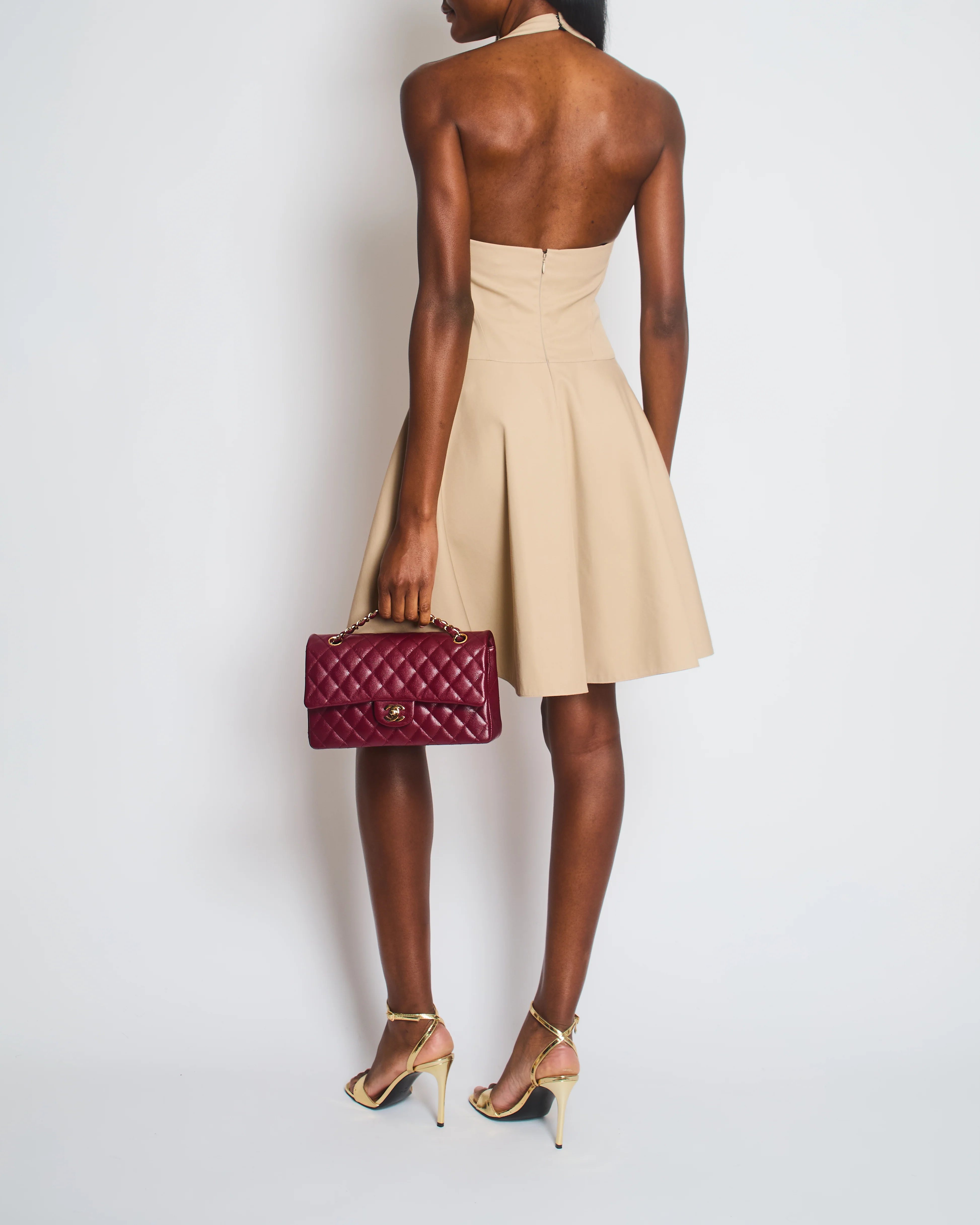 Alaïa Beige Halter Neck Mini Dress Size FR 36 (UK 8) - Image 4