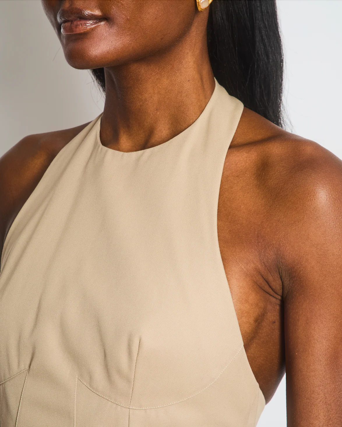 Alaïa Beige Halter Neck Mini Dress Size FR 36 (UK 8) - Image 5