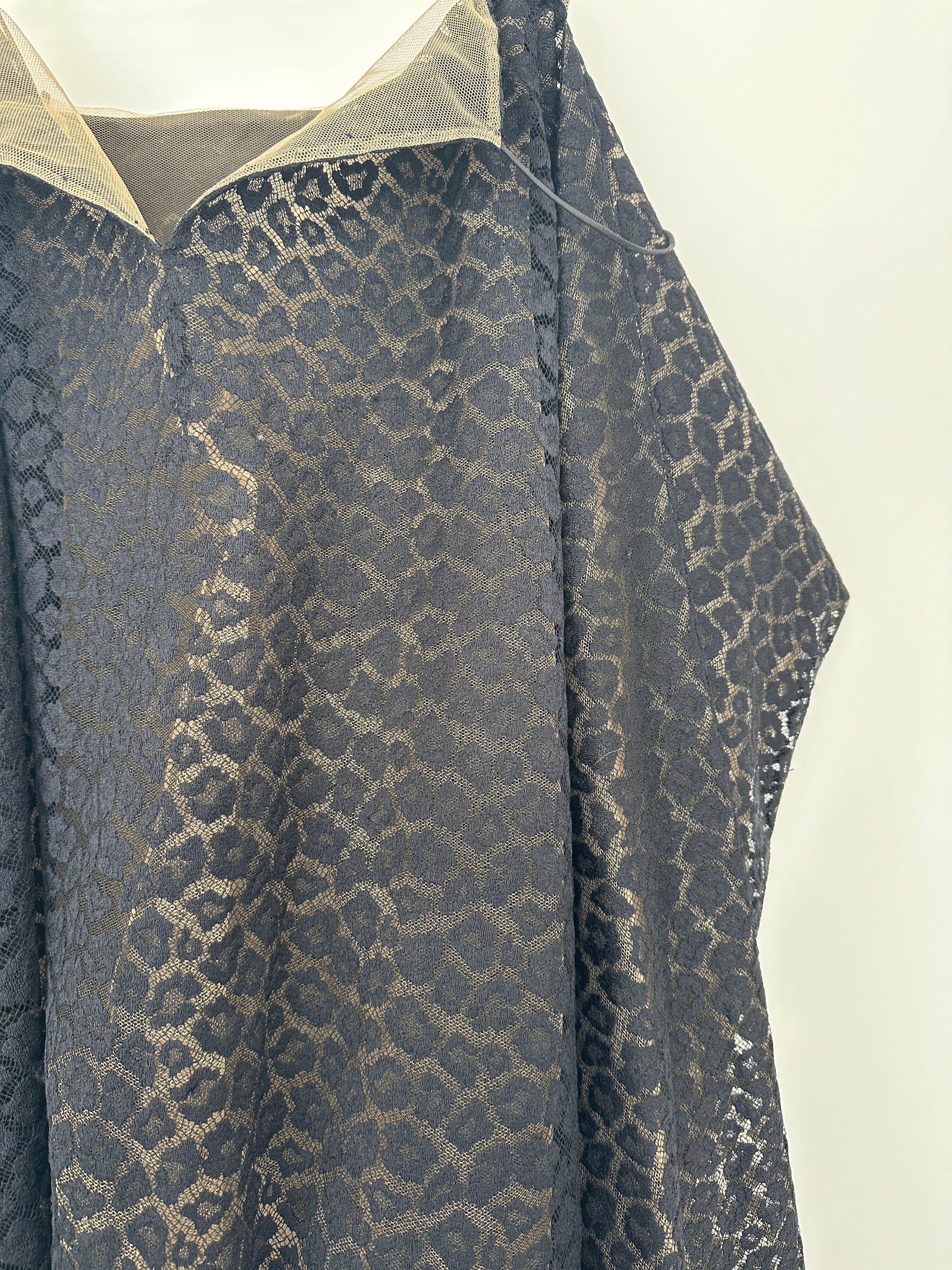 Alaïa Black Leopard Printed Textured Long-Sleeve Midi Dress Size FR 36 (UK 8) - Image 10