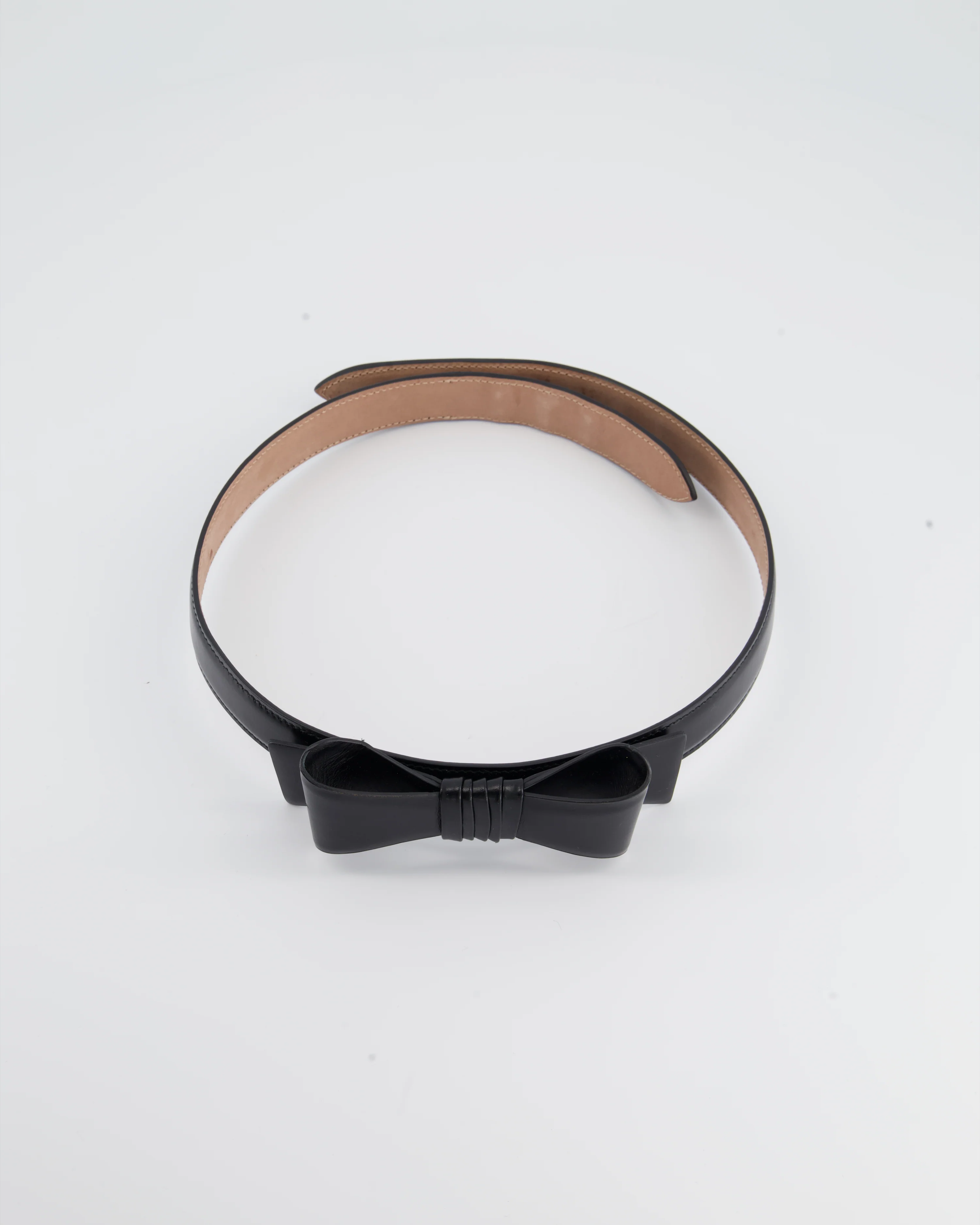 Alaïa Black Leather Belt with Bow Detail  Size 70cm - Image 5