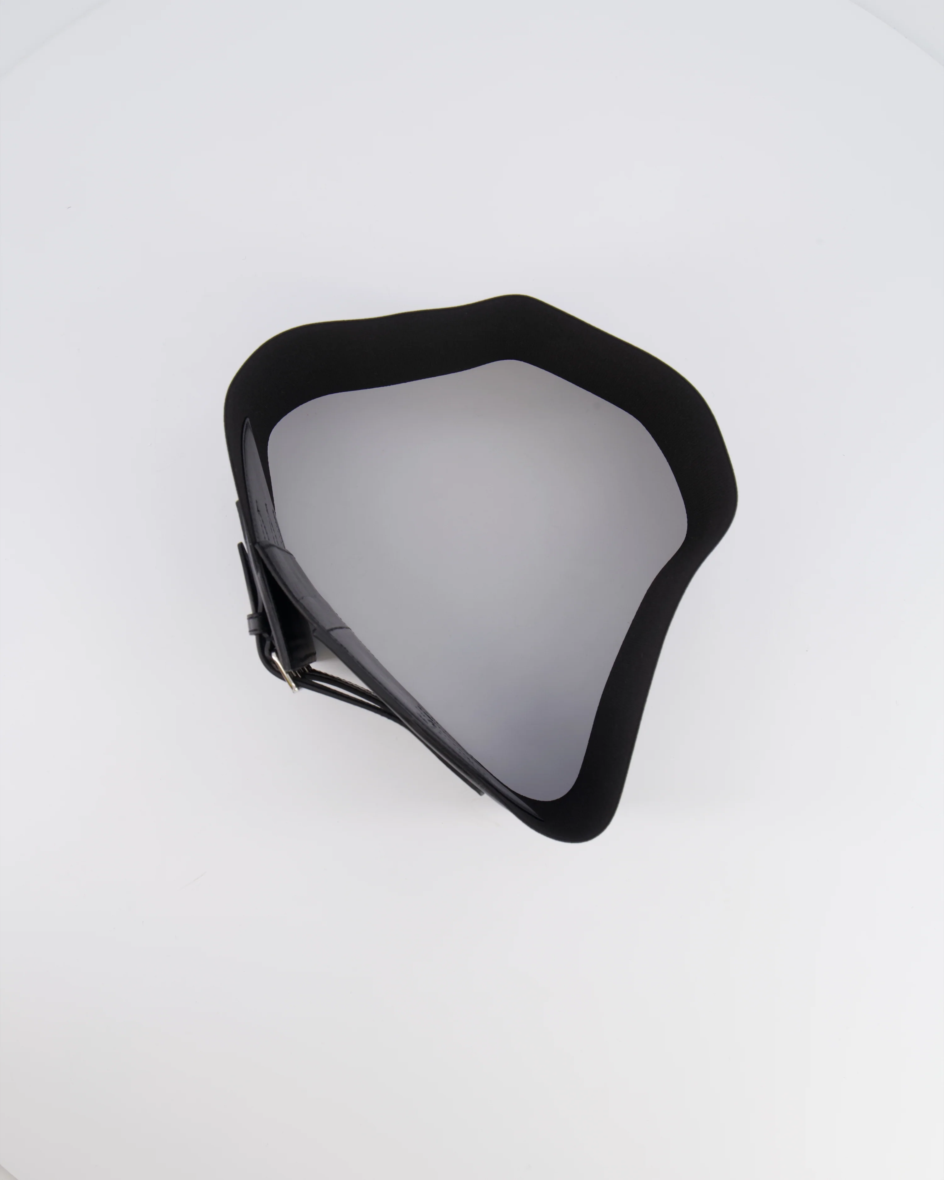 Alaia Black Leather Corset Belt with Silver Buckles 65cm - Image 3