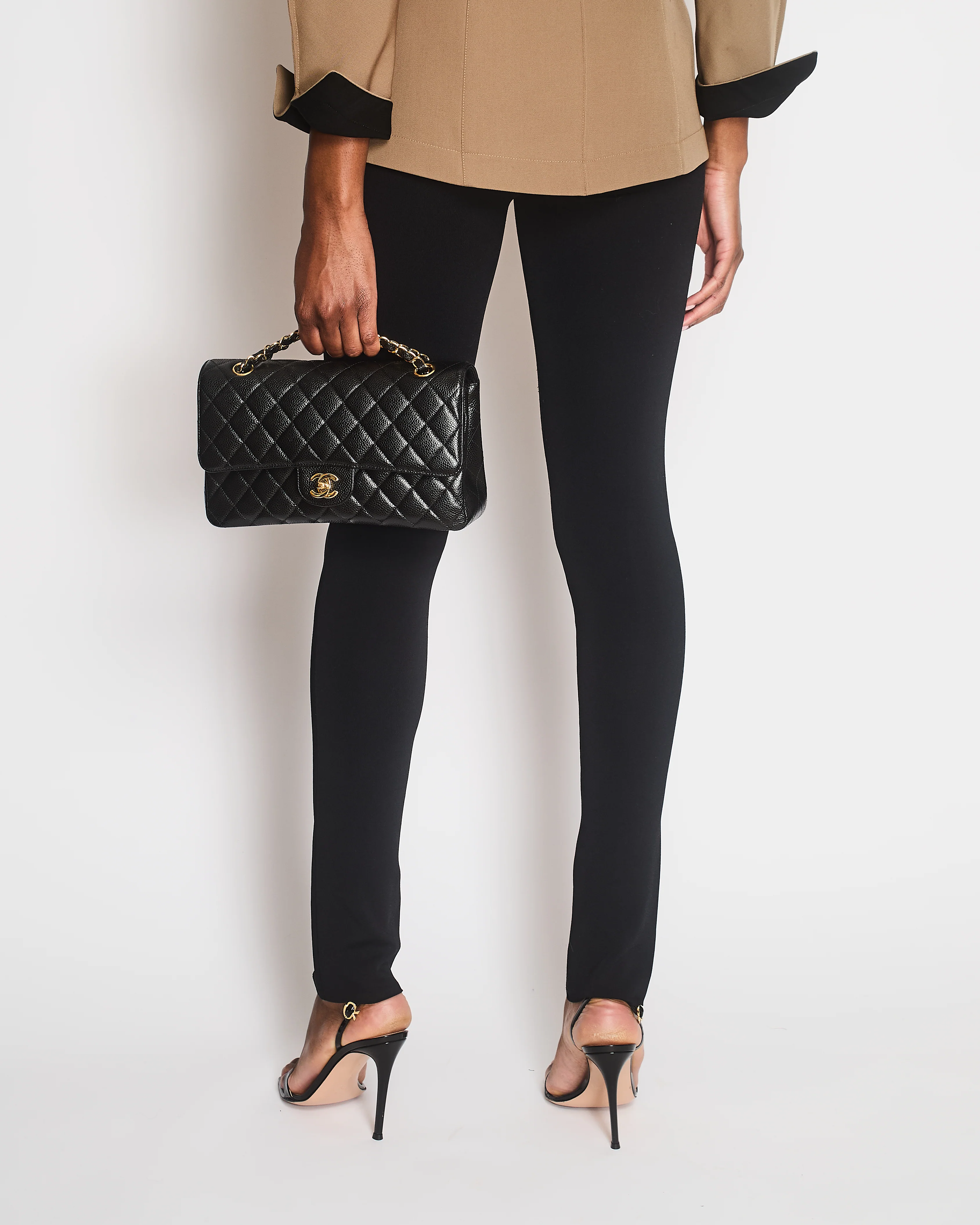 Alaia Black Leggings with Zip Split Detail Size FR 34 (UK 6) - Image 3