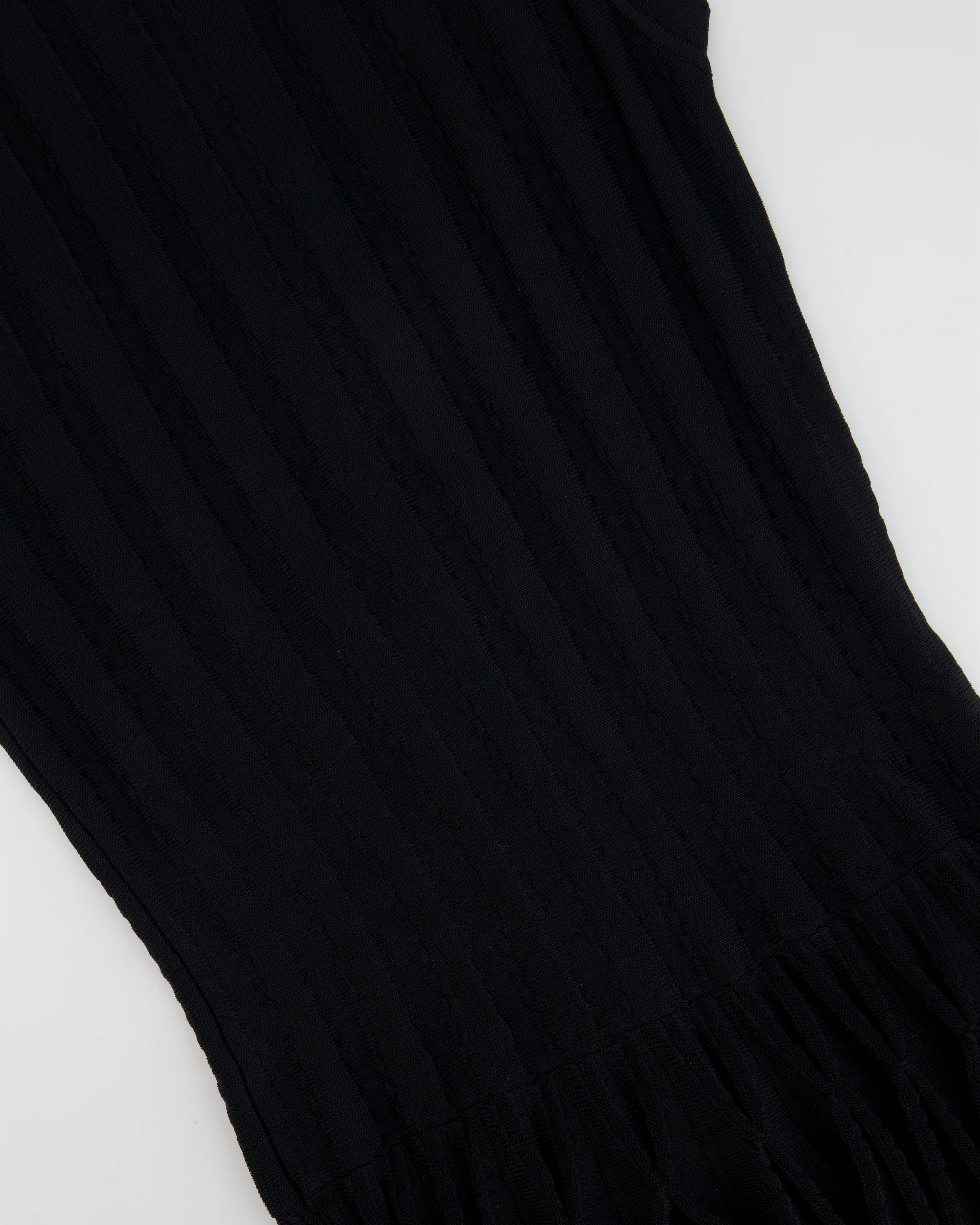 Alaïa Black Striped Sleeveless Mini Dress with Ruffle Detail Size FR 36 (UK 8) - Image 2