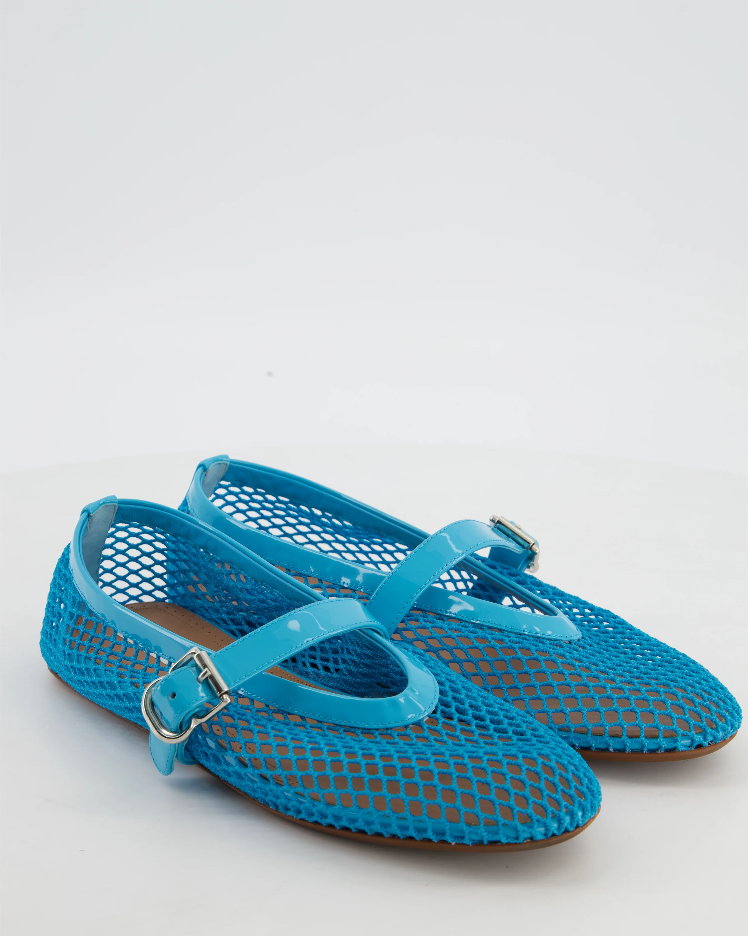 Alaia Blue Mesh Ballet Flats Size EU 38.5 - Image 2