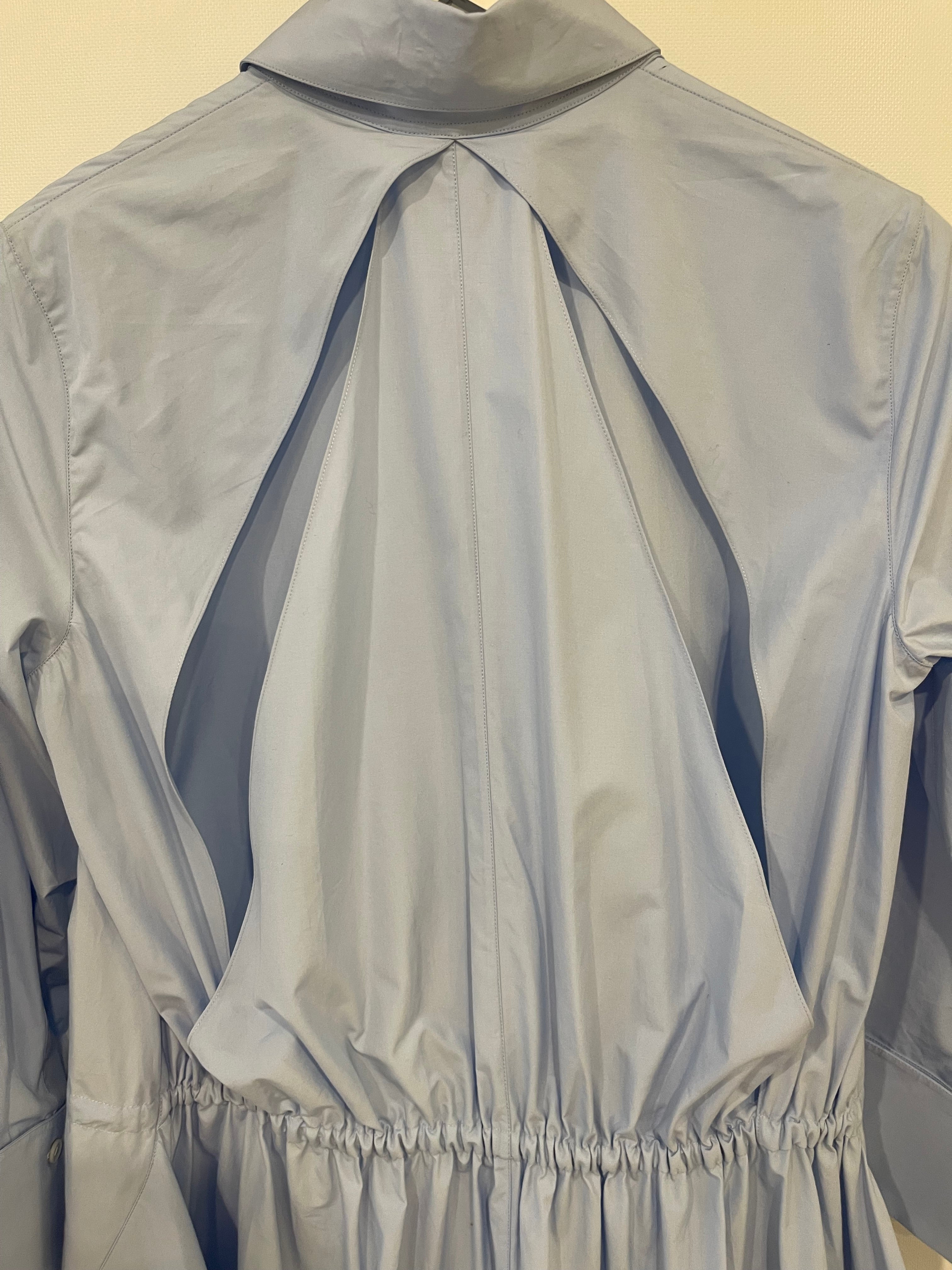 Alaïa Blue Long Sleeve Midi Dress with Back Cut Detail Size FR 36 (UK 8) - Image 12