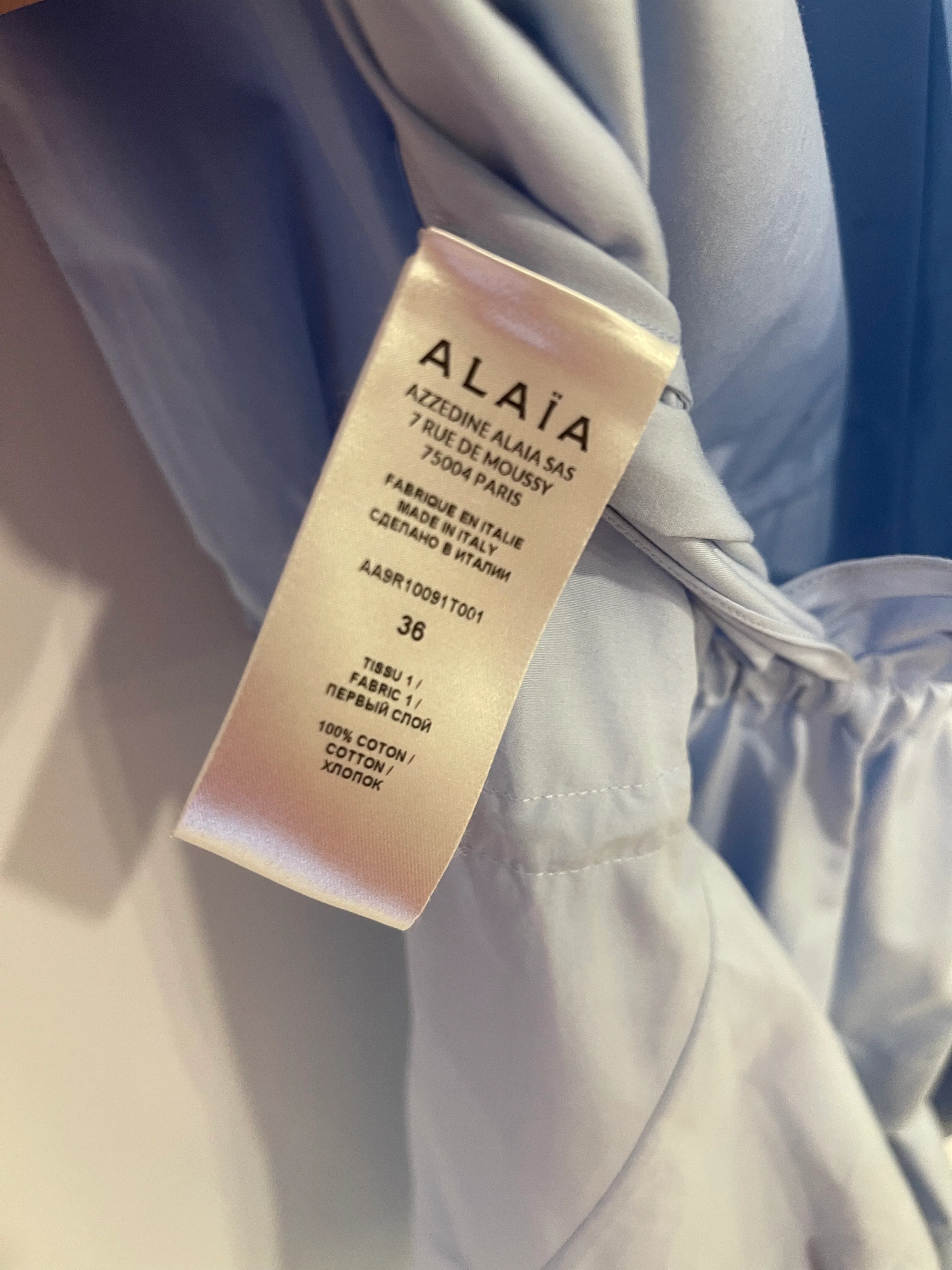 Alaïa Blue Long Sleeve Midi Dress with Back Cut Detail Size FR 36 (UK 8) - Image 17