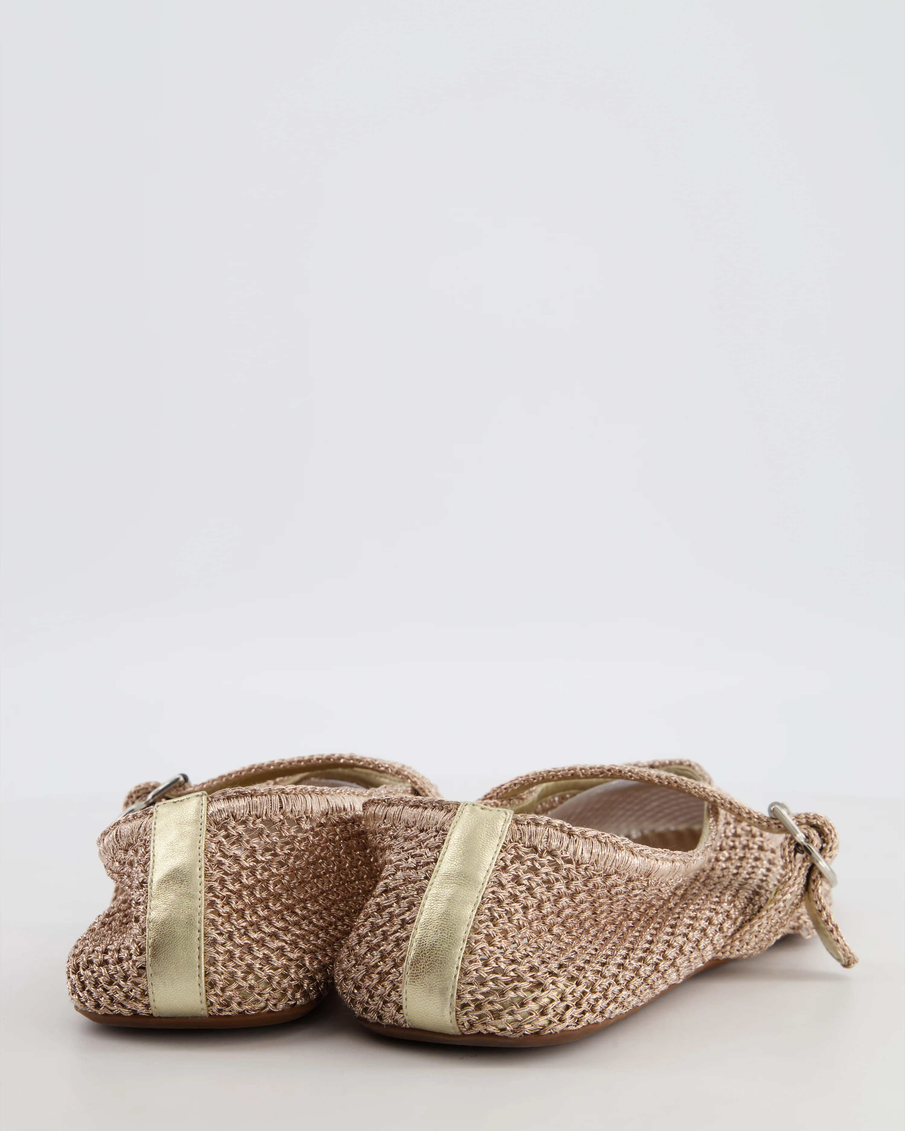 Alaia Bronze Mesh Flat Ballet Shoes Size EU 41 - Image 4