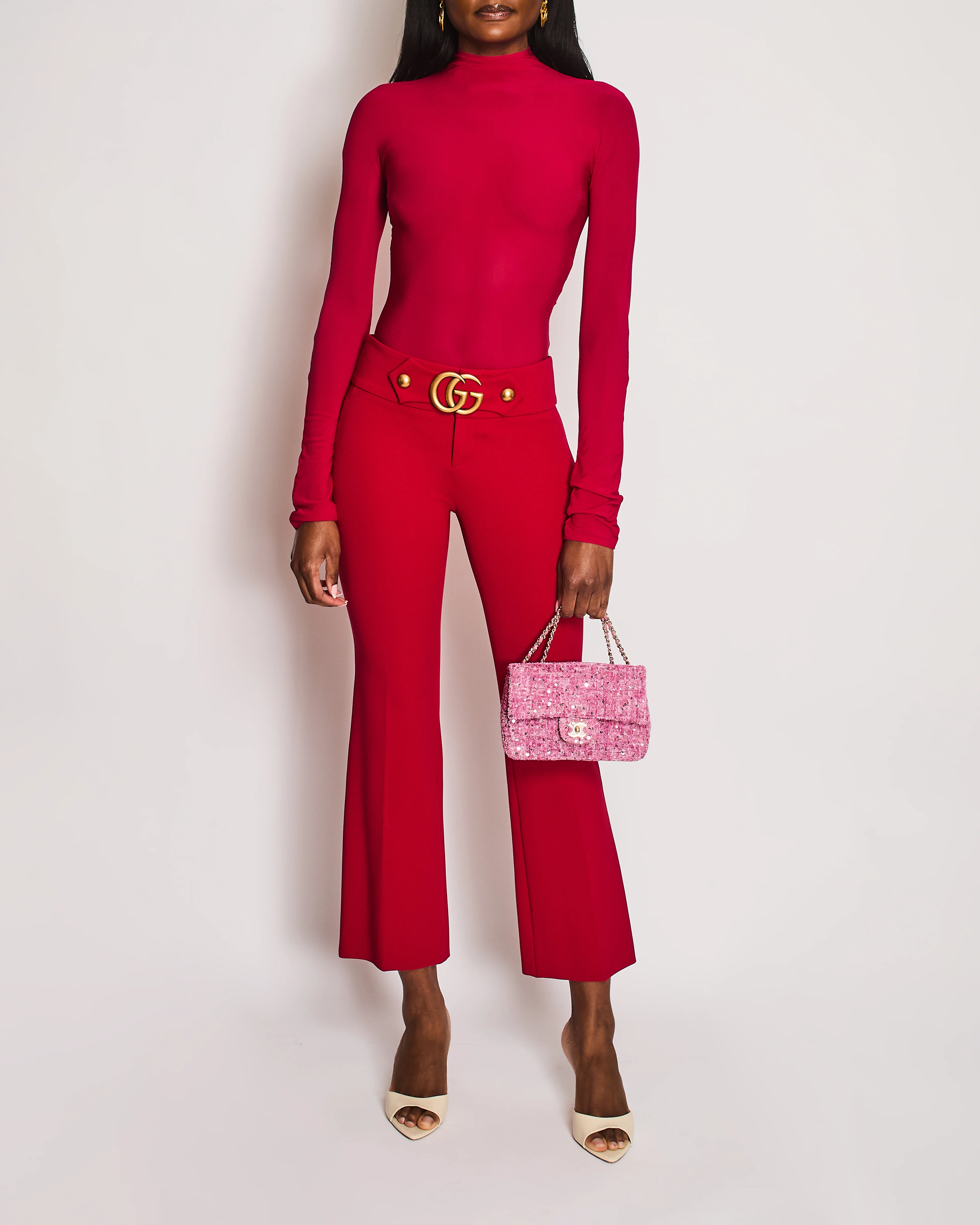 Alaïa Fuschia Turtleneck Jersey Long-Sleeve Bodysuit Size FR 34 (UK 6) RRP £810 - Image 5
