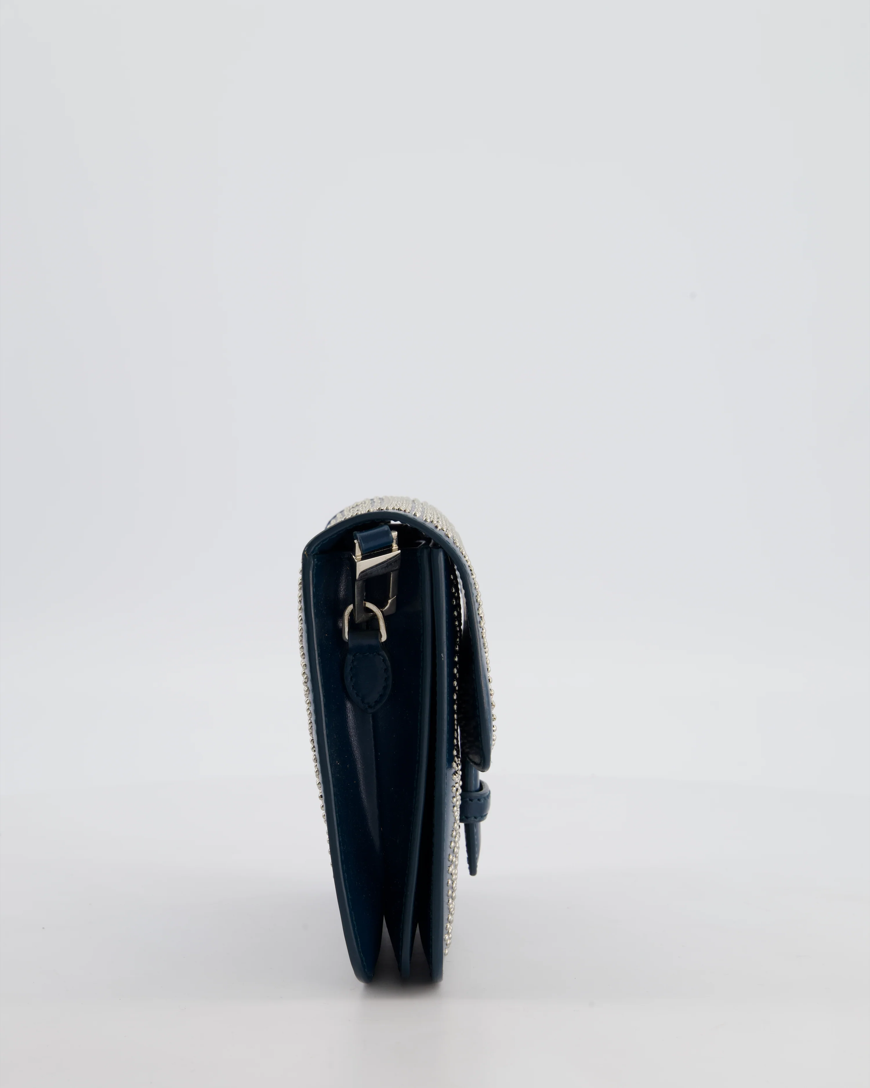 Alaïa Studded Leather Mini Shoulder Bag in Teal Leather with Silver Hardware - Image 14