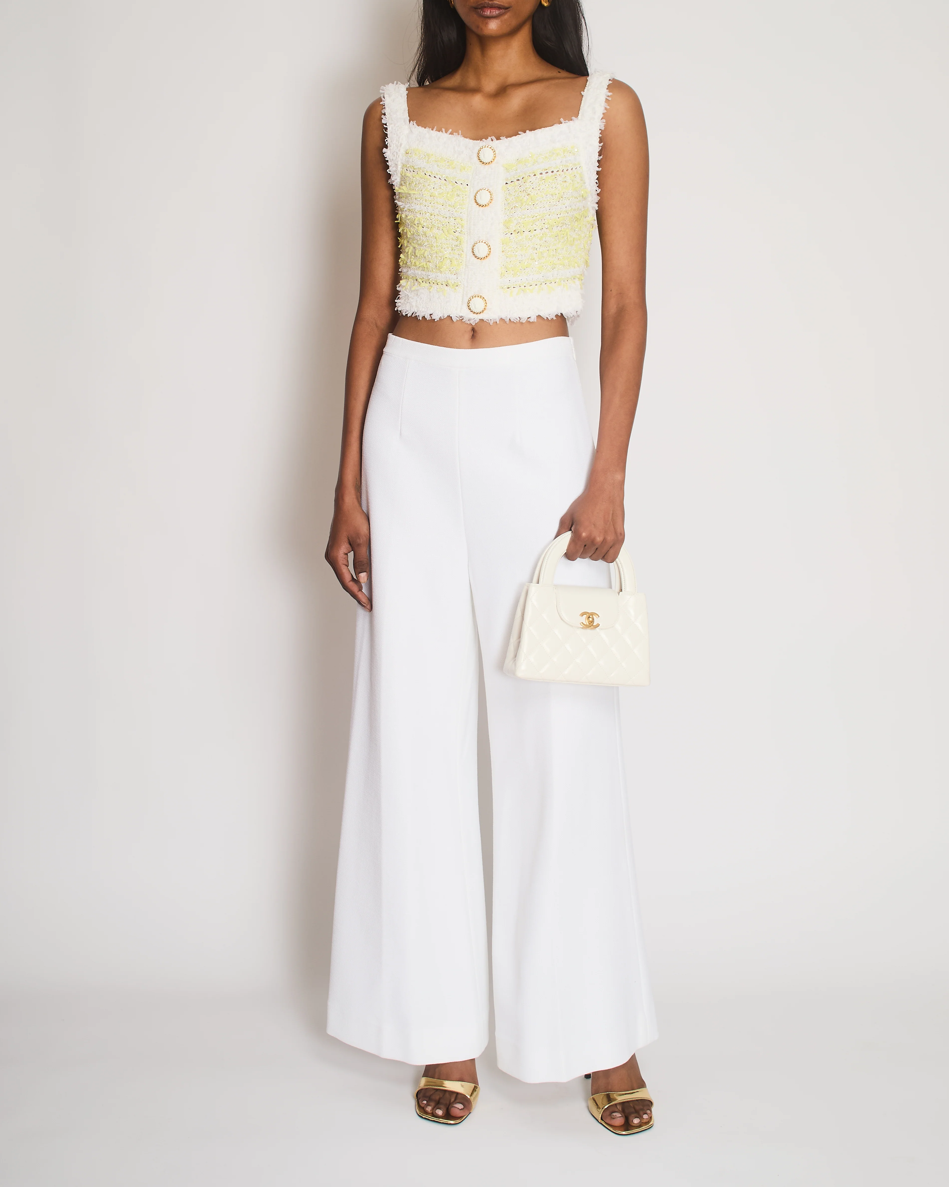 Alaïa White High-Waisted Trousers Size FR 38 (UK 10)