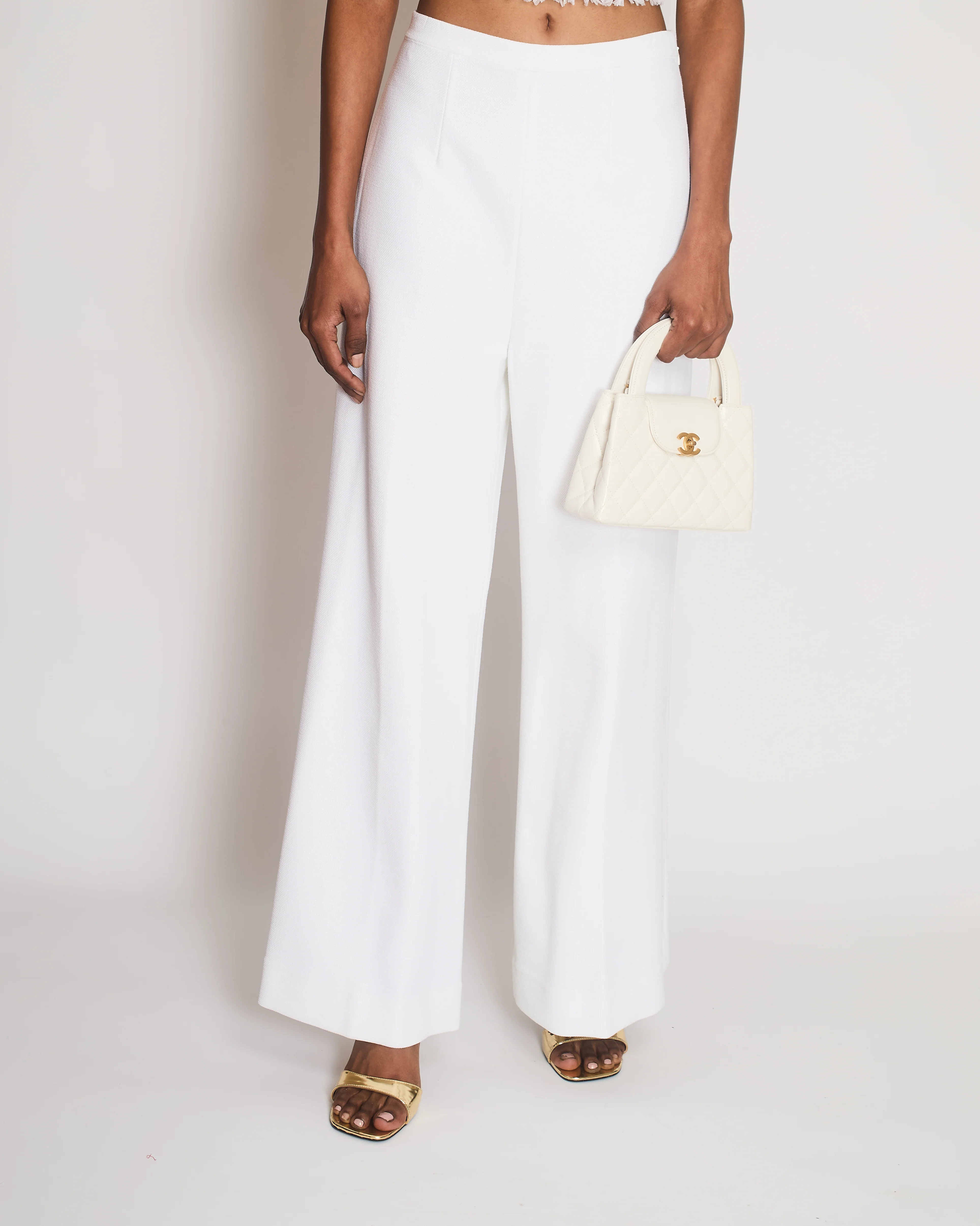 Alaïa White High-Waisted Trousers Size FR 38 (UK 10) - Image 2