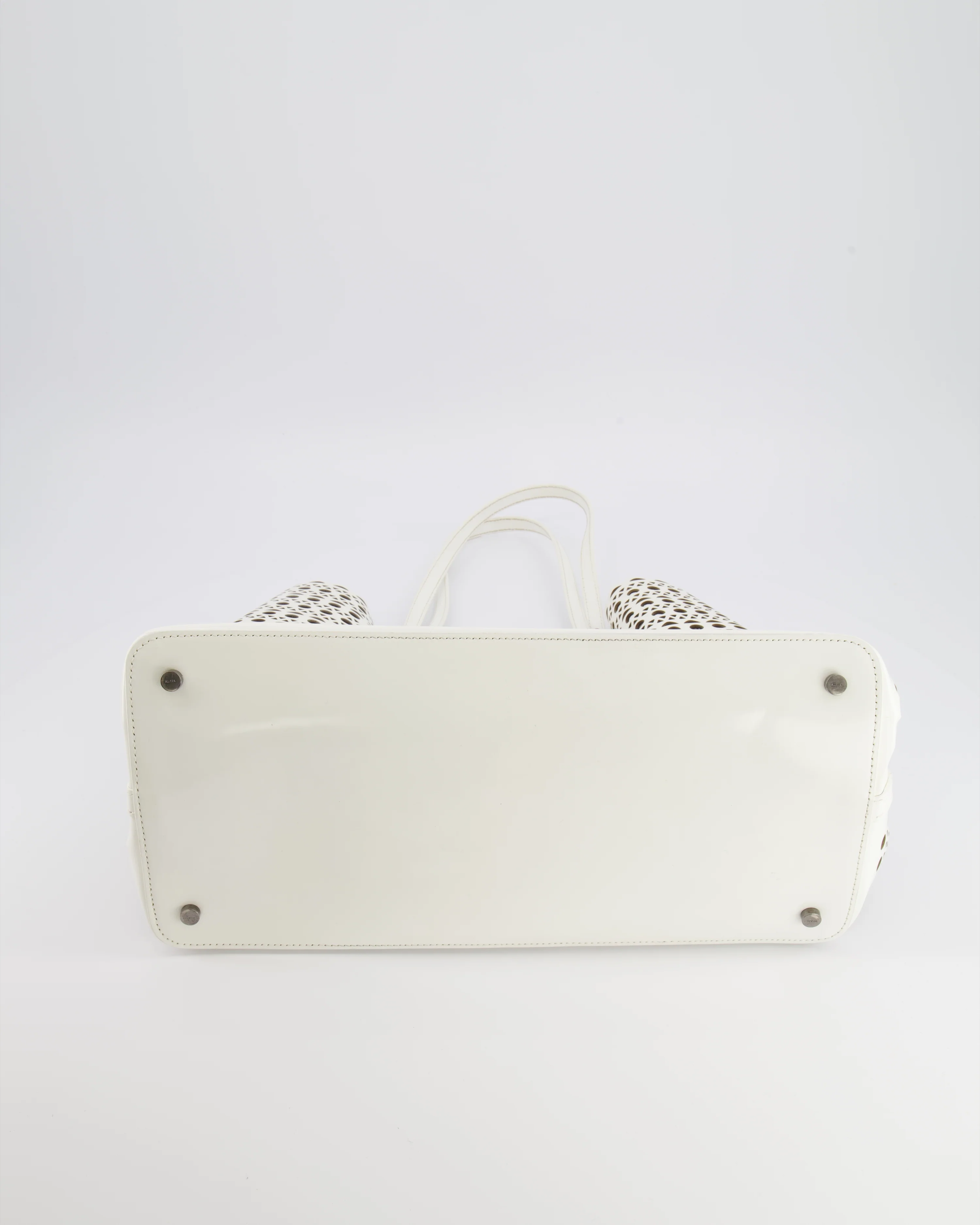 Alaia White Perforated Medium Leather Mina Tote Bag RRP £2,200 - Image 14