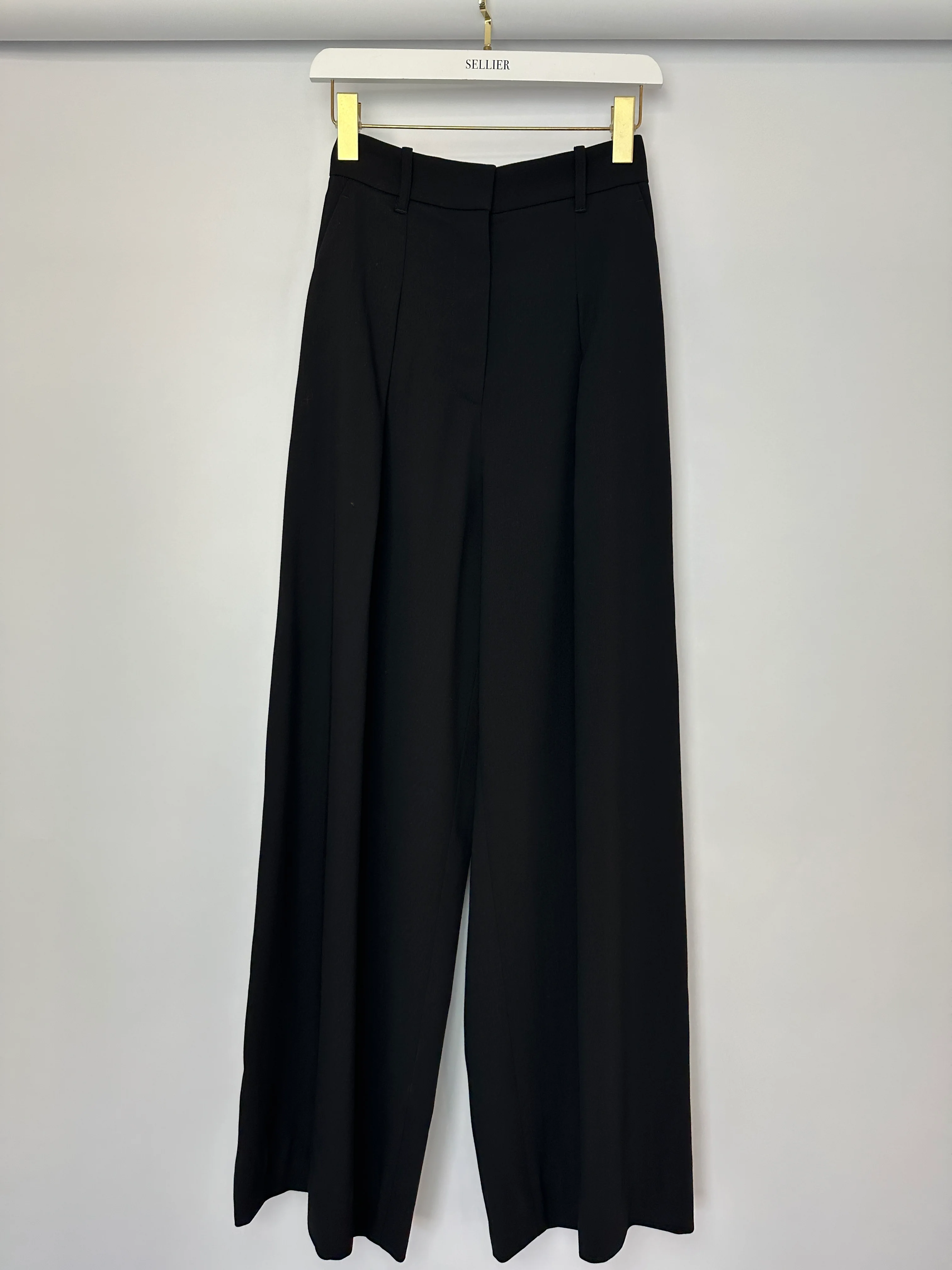 A.L.C Black Tailored Waistcoat and Wide Leg Trouser Set Top Size US 0 (UK 4) Trousers Size US 2 (UK 6) - Image 16