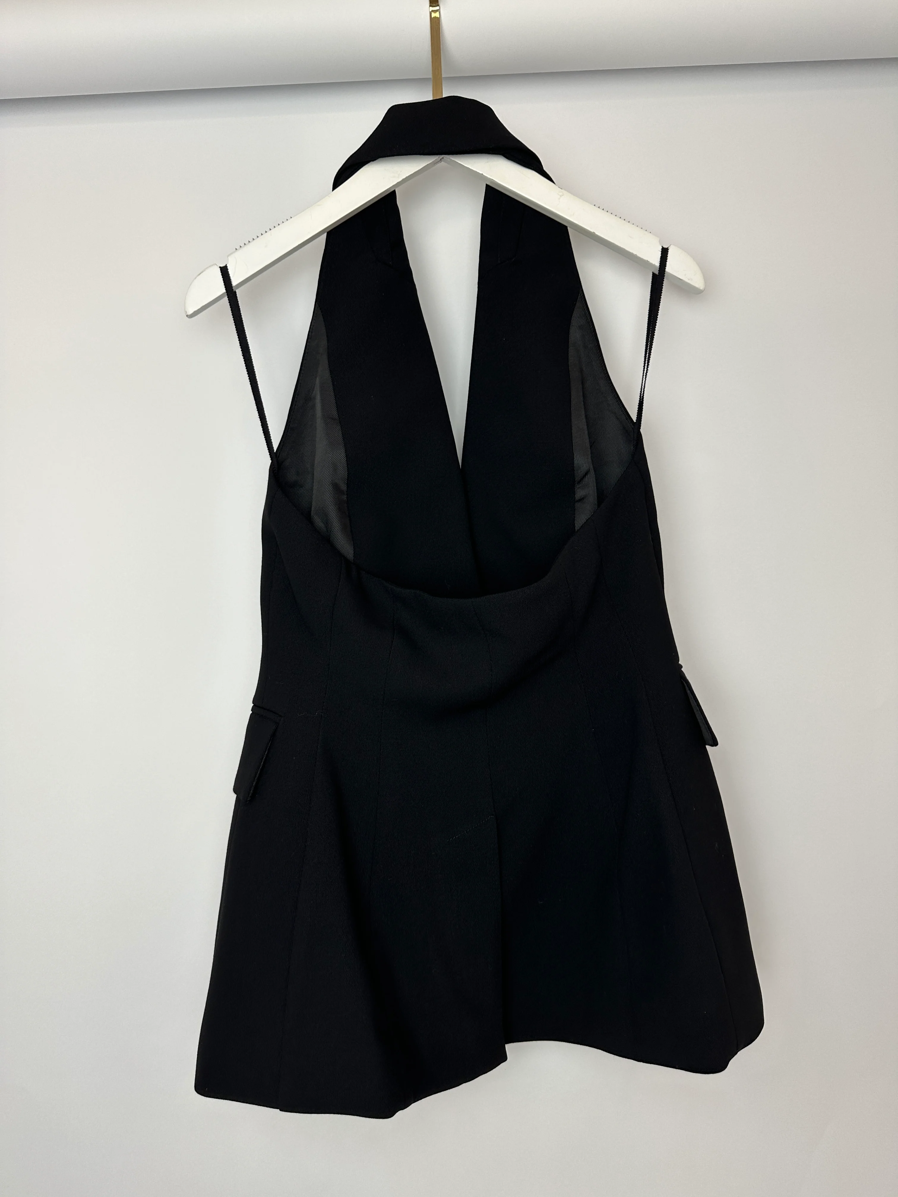 A.L.C Black Tailored Waistcoat and Wide Leg Trouser Set Top Size US 0 (UK 4) Trousers Size US 2 (UK 6) - Image 19
