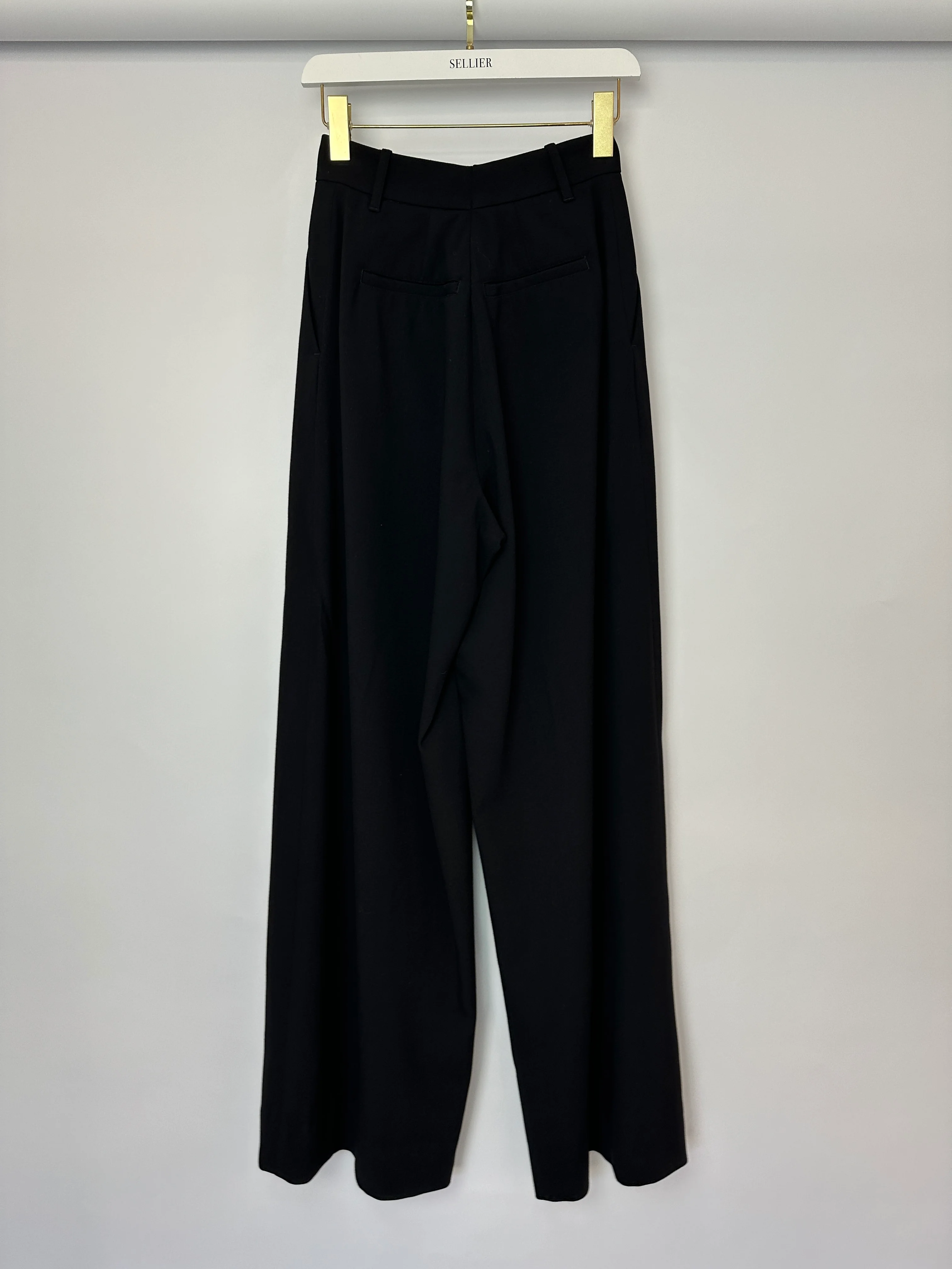 A.L.C Black Tailored Waistcoat and Wide Leg Trouser Set Top Size US 0 (UK 4) Trousers Size US 2 (UK 6) - Image 21