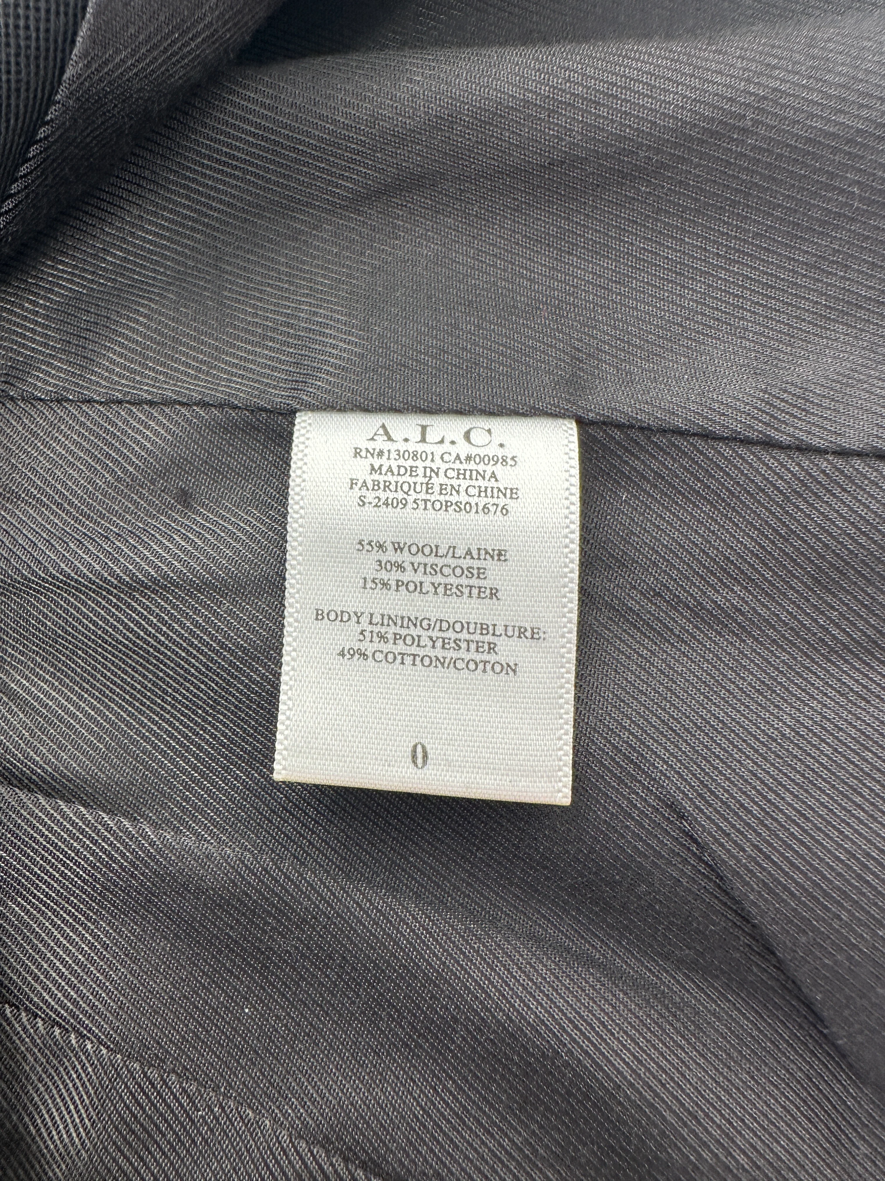A.L.C Black Tailored Waistcoat and Wide Leg Trouser Set Top Size US 0 (UK 4) Trousers Size US 2 (UK 6) - Image 23