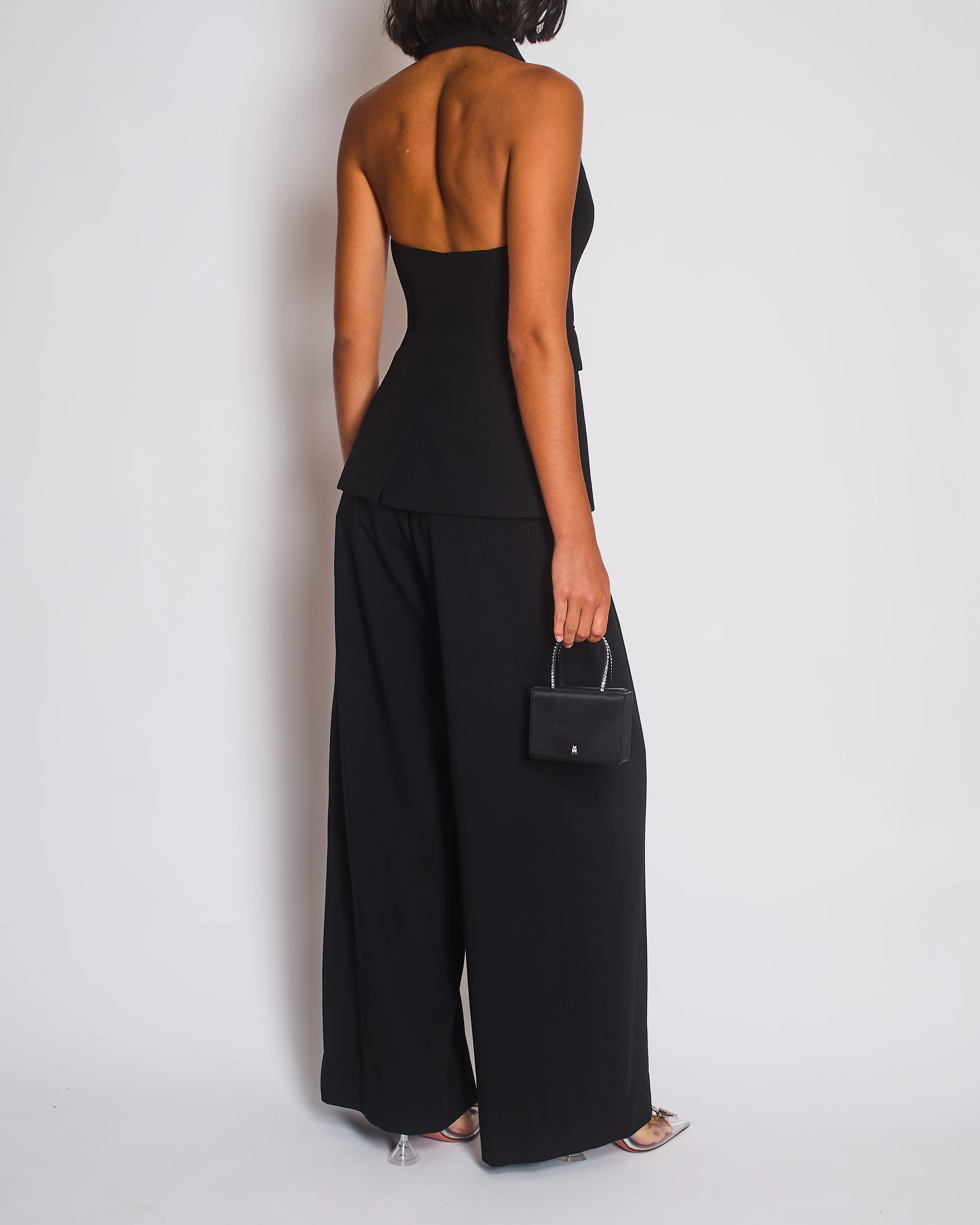 A.L.C Black Tailored Waistcoat and Wide Leg Trouser Set Top Size US 0 (UK 4) Trousers Size US 2 (UK 6) - Image 4
