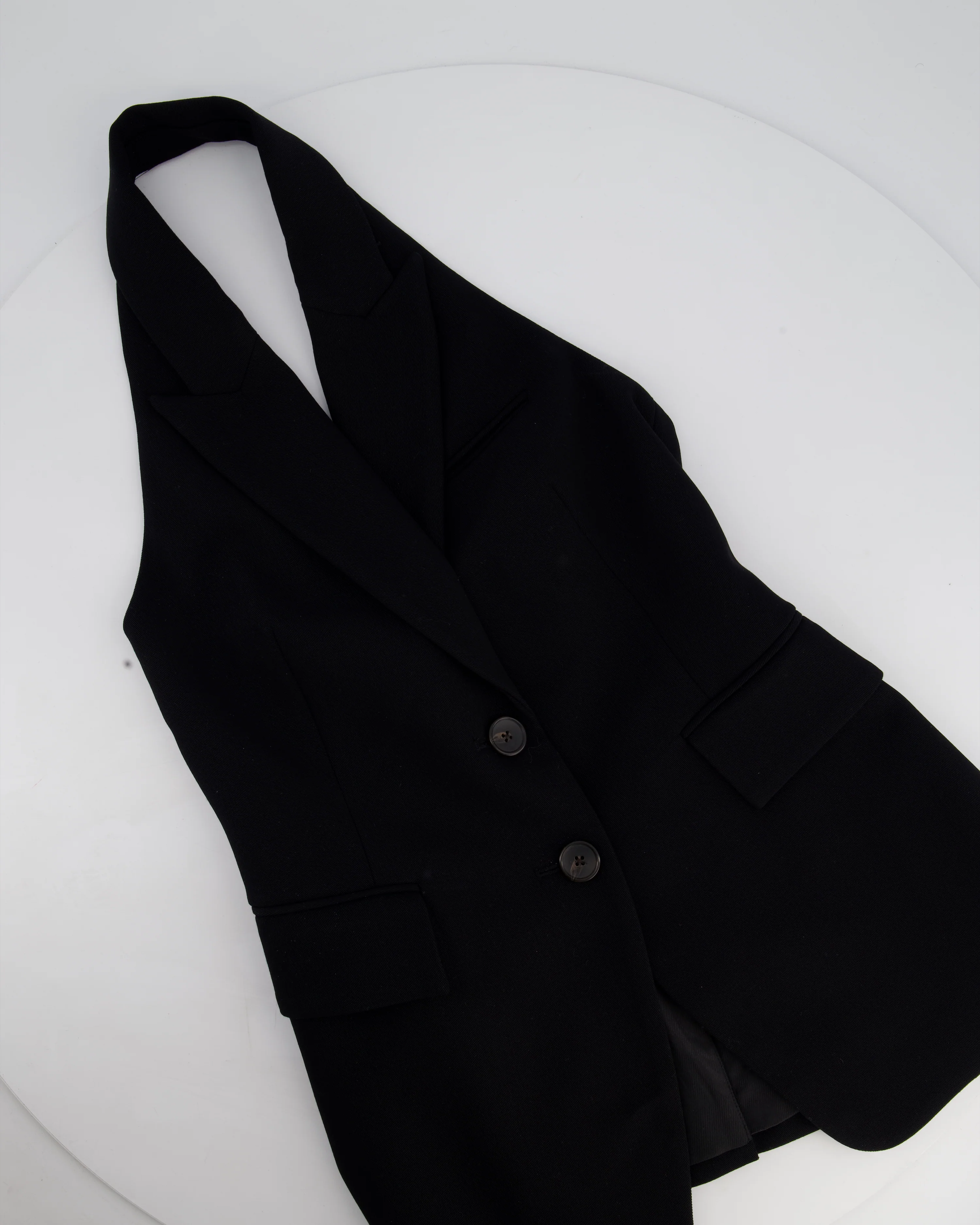 A.L.C Black Tailored Waistcoat and Wide Leg Trouser Set Top Size US 0 (UK 4) Trousers Size US 2 (UK 6) - Image 8