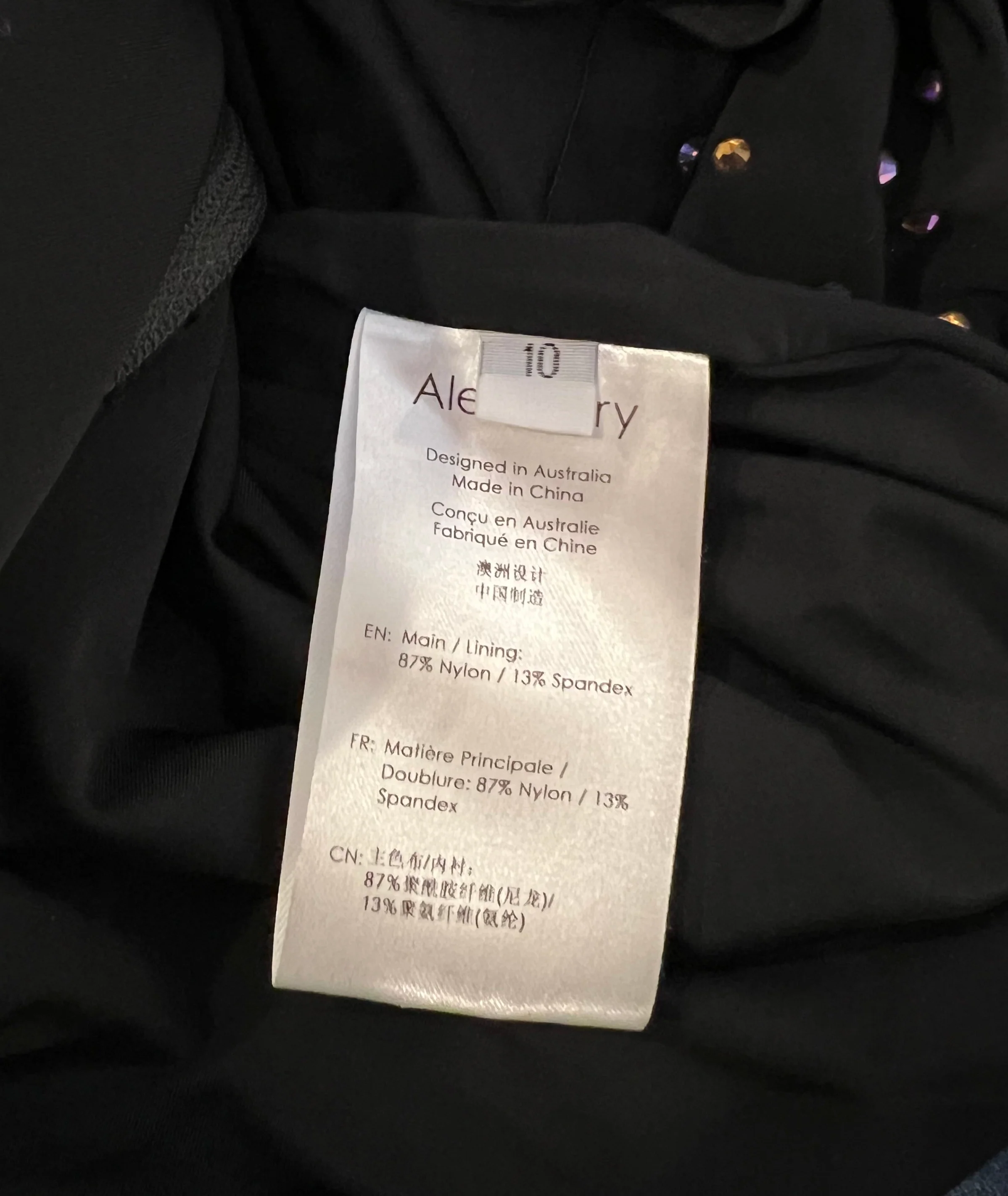Alex Perry Black Ruched Mini Dress with Multi-Colour Crystal Embellishments and Cut Out Details Size UK 10 RRP £1,250 - Image 6