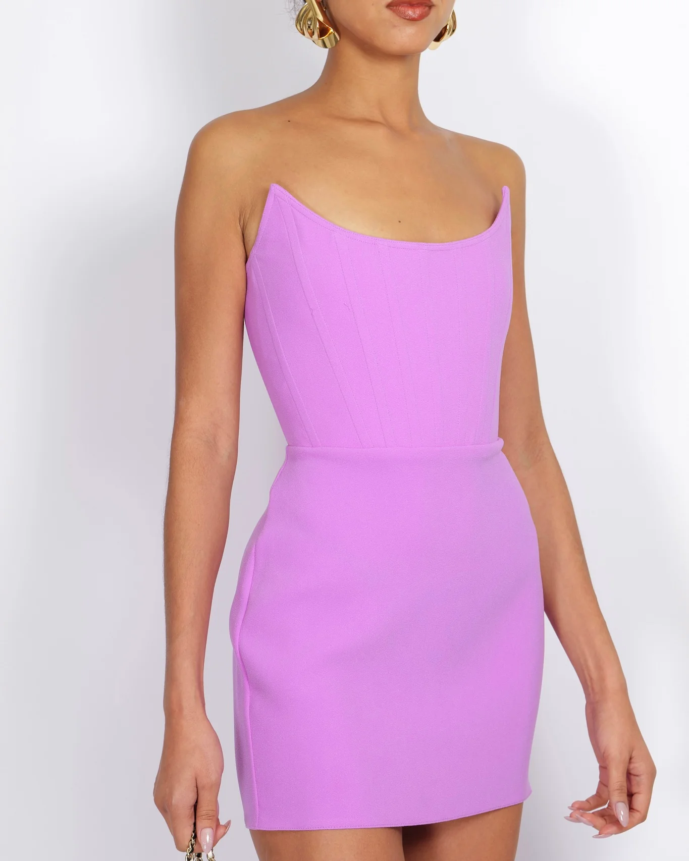 Alex Perry Magenta Pink Sleeveless Mini Dress with Corset Top Detail Size UK 10 RRP £880 - Image 2
