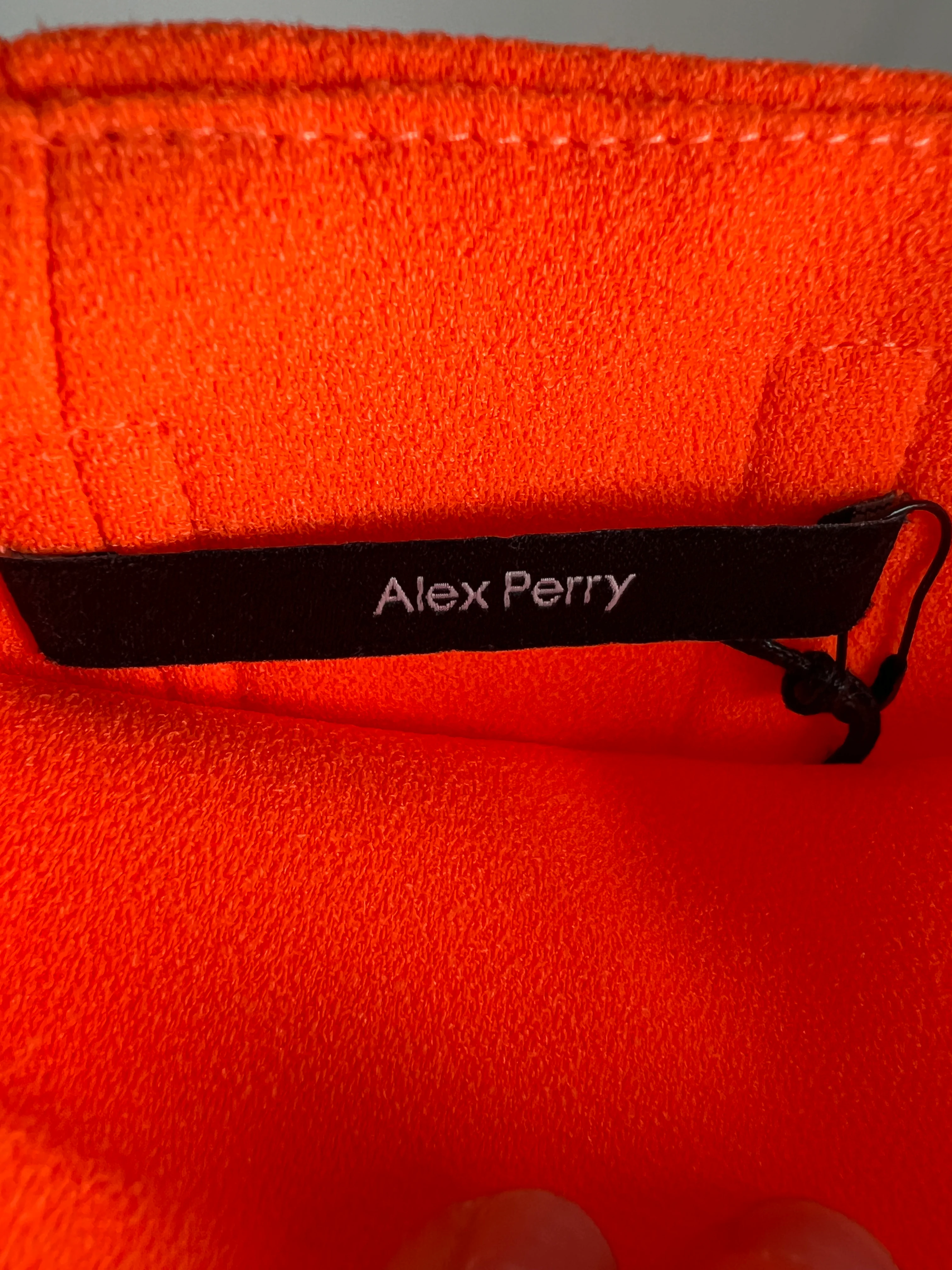 Alex Perry Orange Strapless Mini Dress Size UK 10 - Image 11