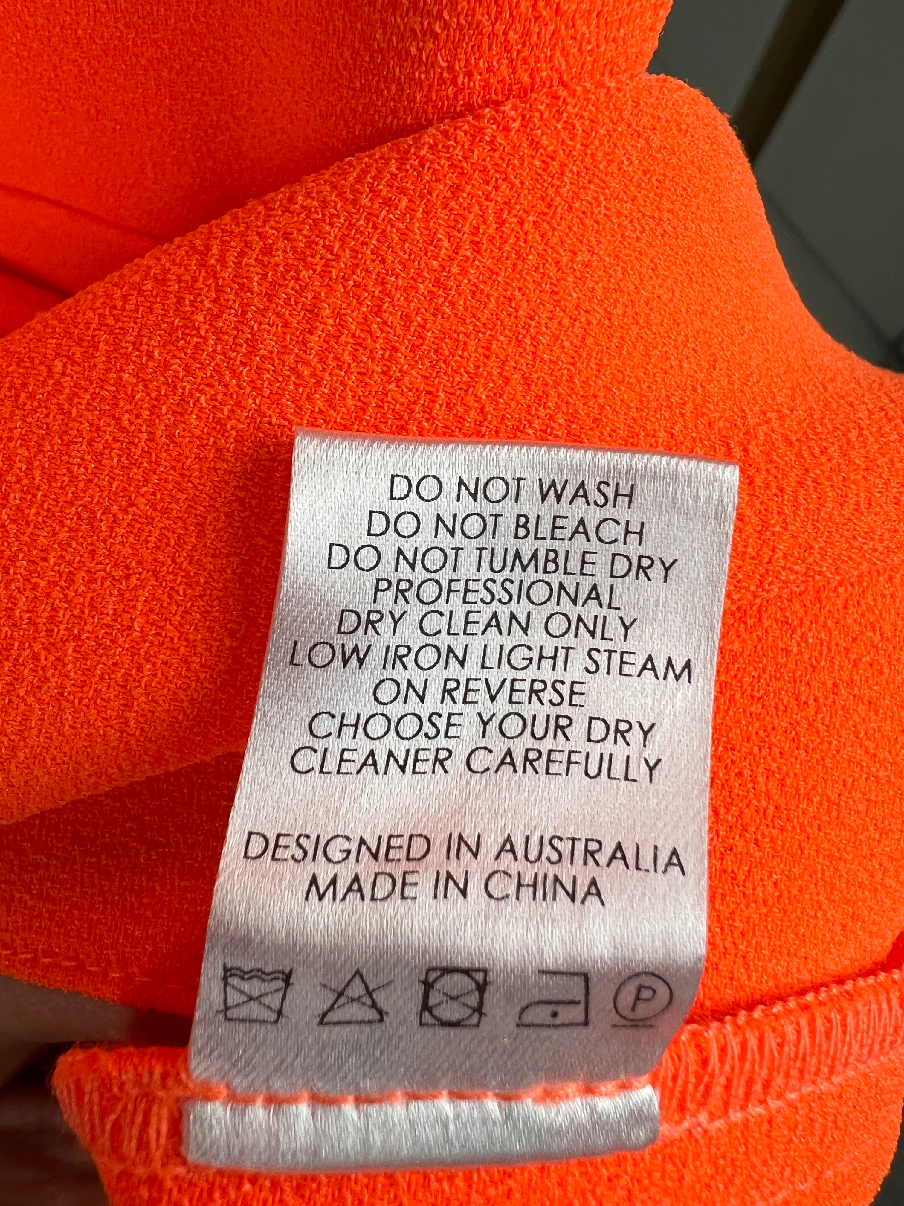 Alex Perry Orange Strapless Mini Dress Size UK 10 - Image 12