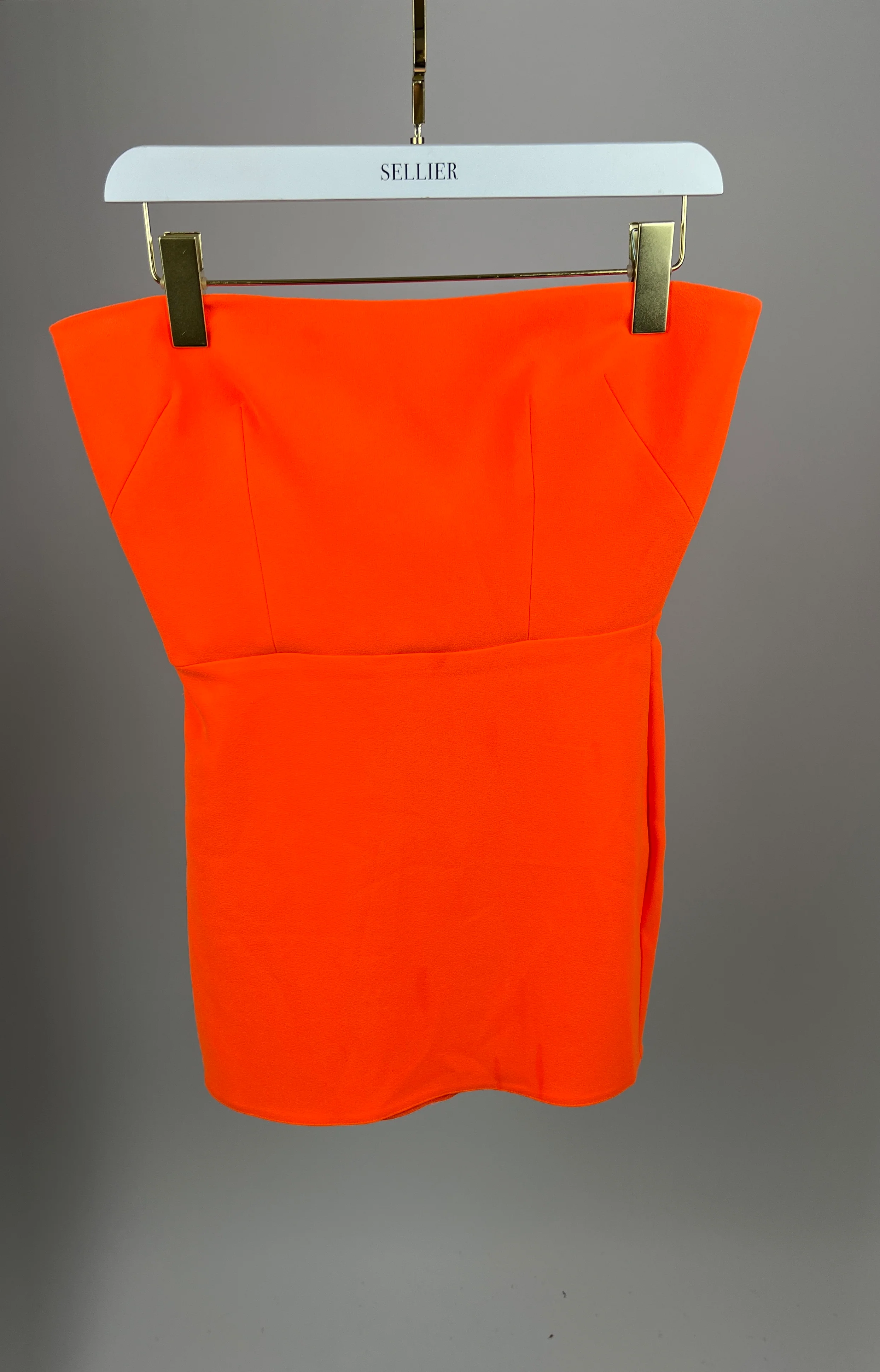 Alex Perry Orange Strapless Mini Dress Size UK 10 - Image 8