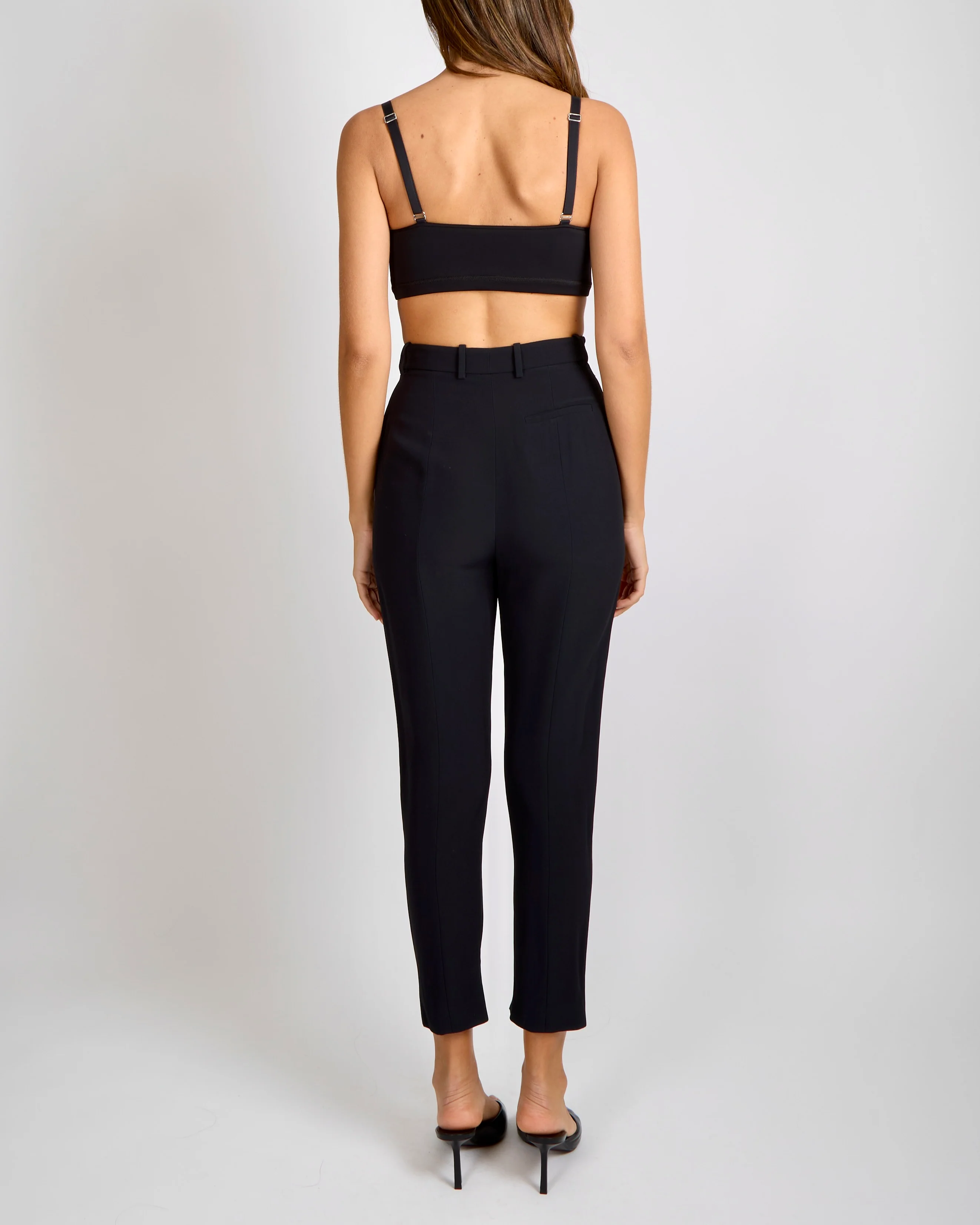 Alexander McQueen Black Trousers with Silver Ankle Zipper Details Size IT 38 (UK 6) - Image 4