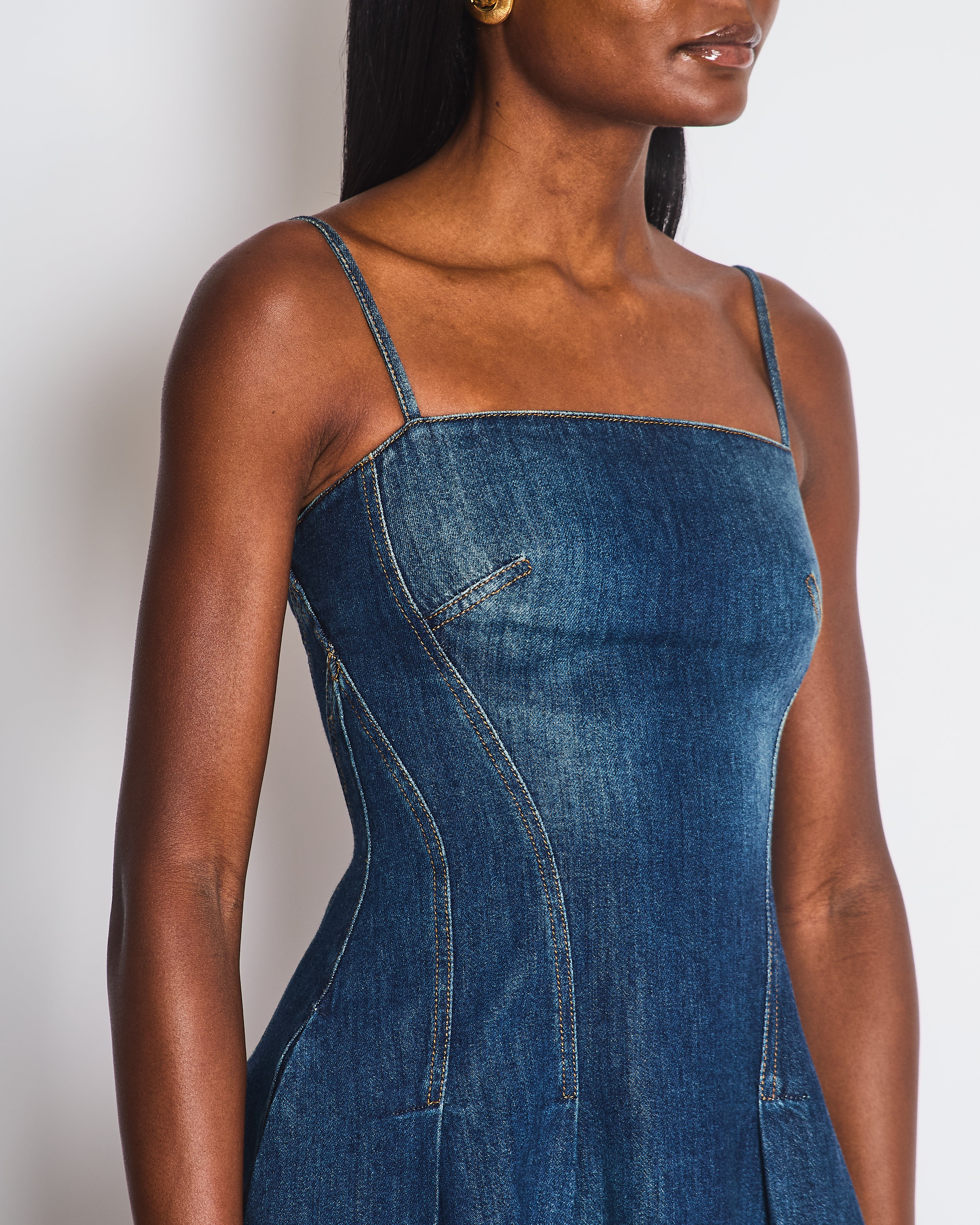 Alexander McQueen Denim Mini Dress IT 36 (UK 4) - Image 4