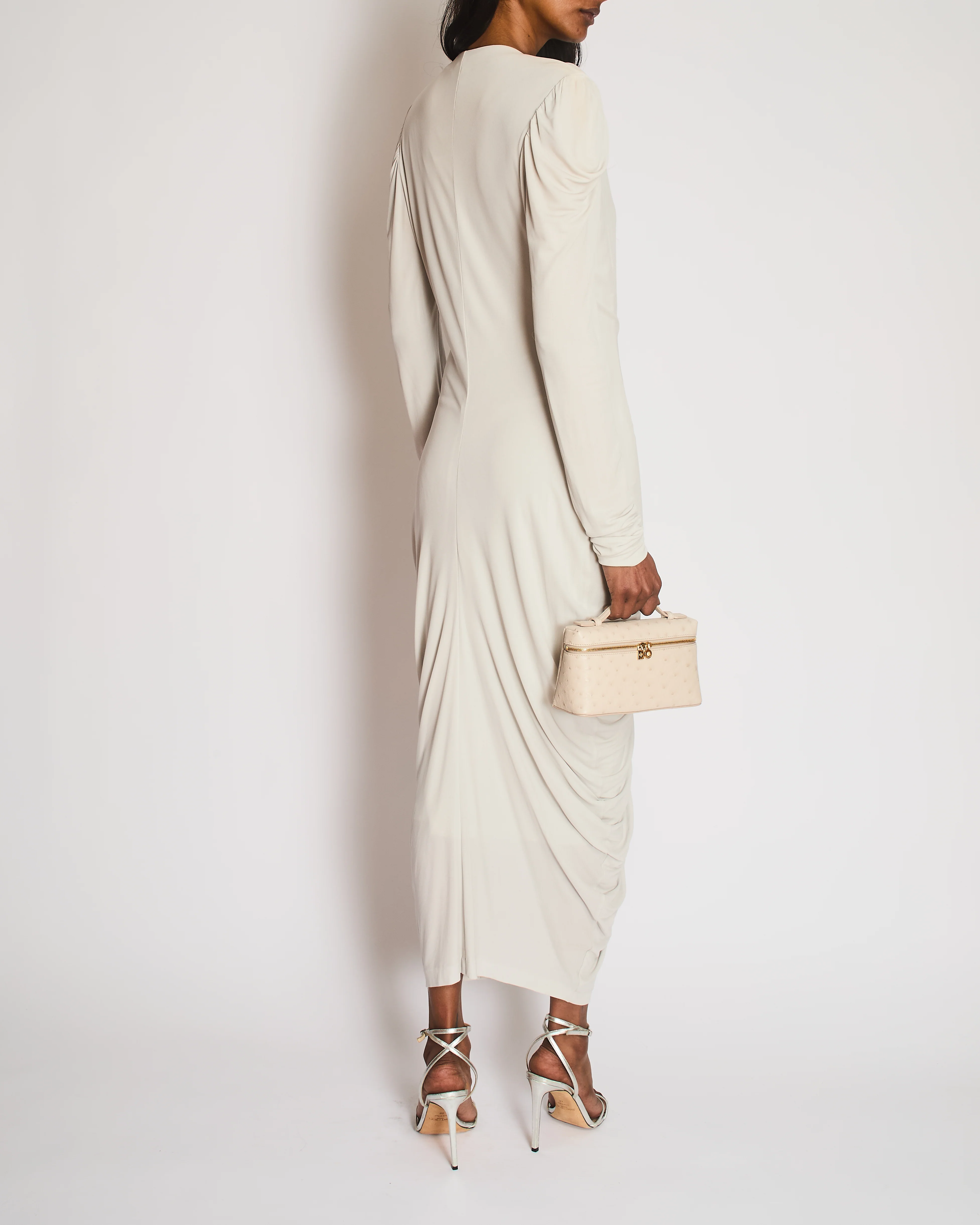 Alexander McQueen Grey Long Sleeve Wrap Dress Size IT 44 (UK 12) - Image 5