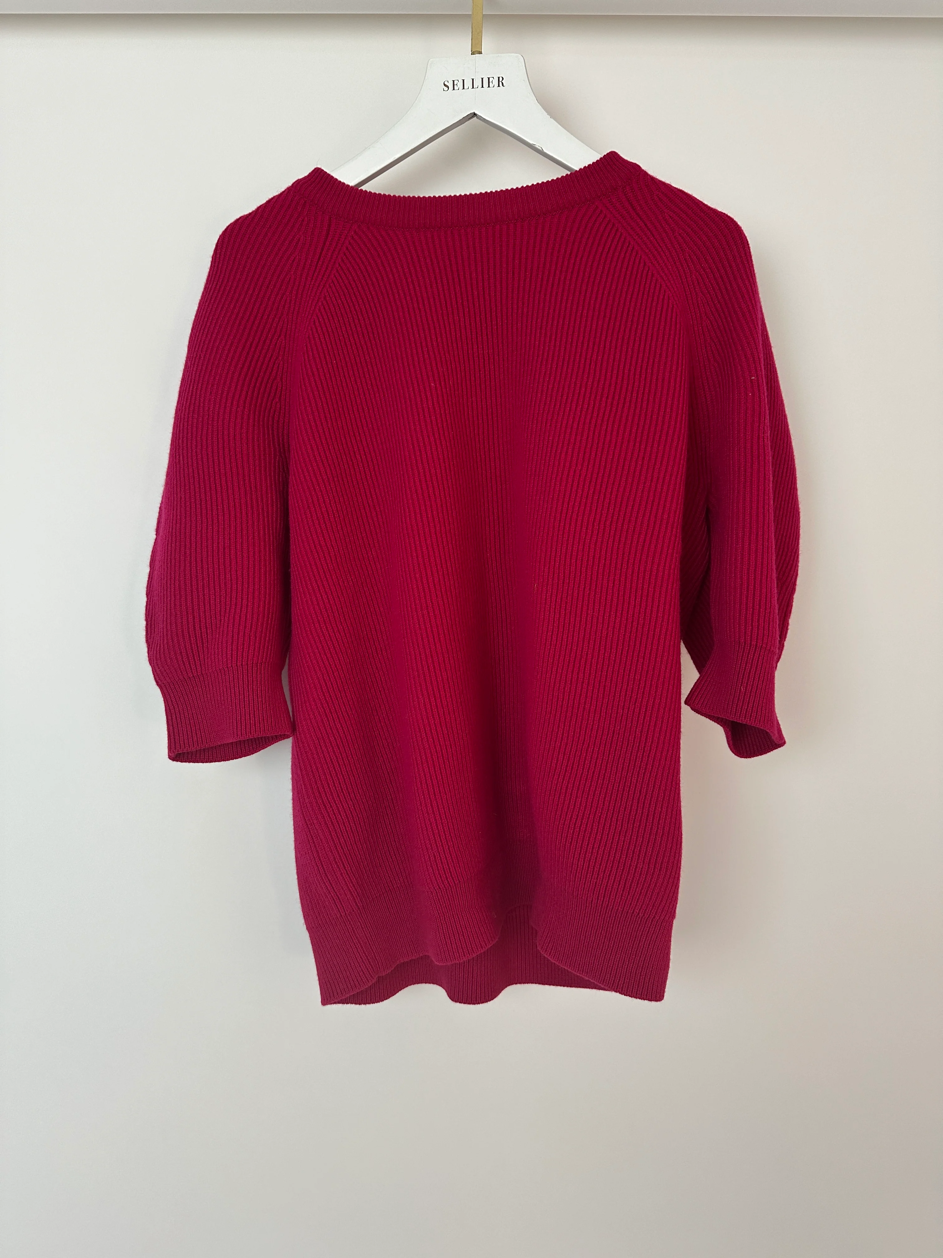 Alexander McQueen Pink Pull Over Knitted Short Sleeve Jumper Size XS (UK 4) - Image 8