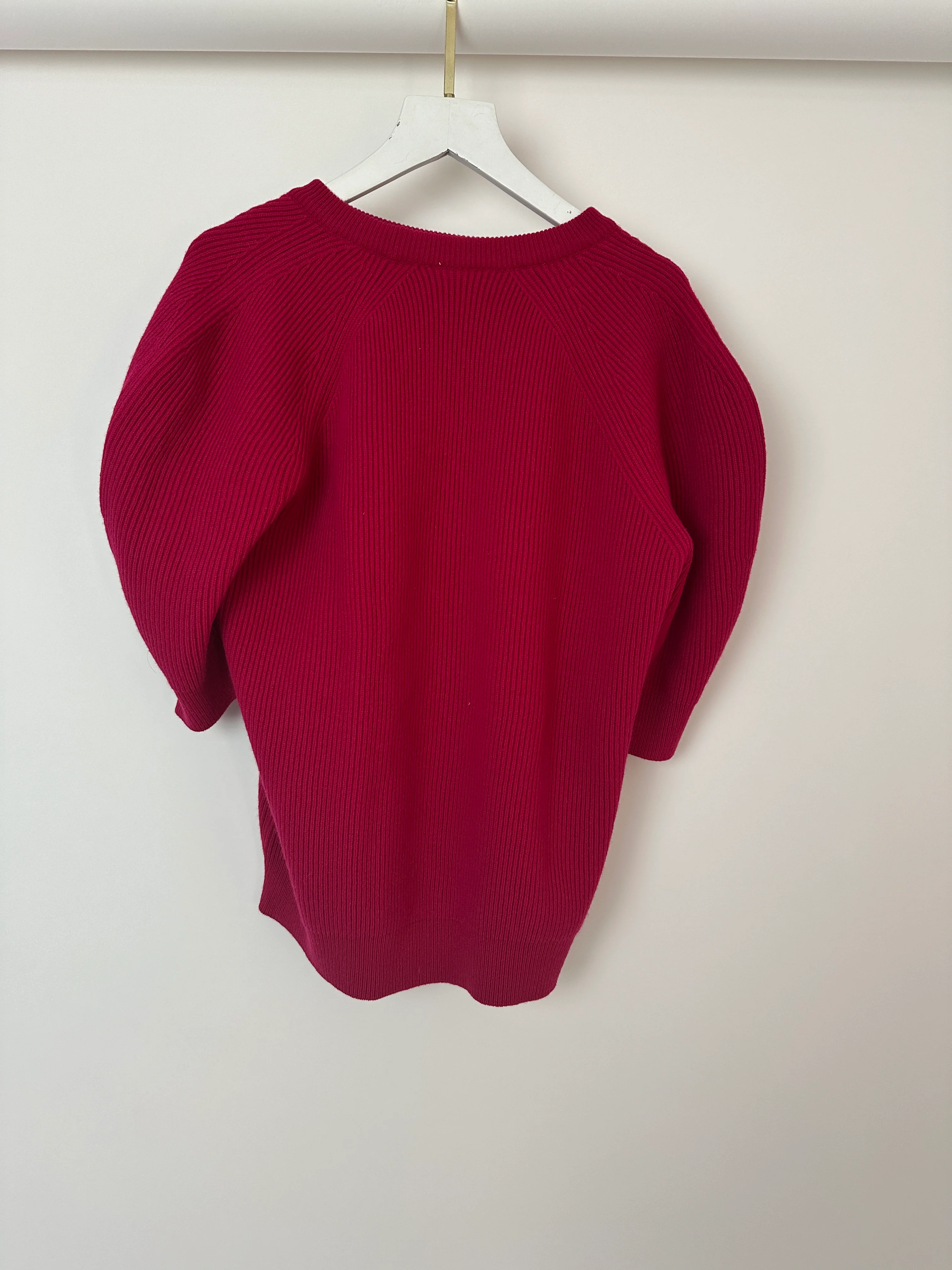 Alexander McQueen Pink Pull Over Knitted Short Sleeve Jumper Size XS (UK 4) - Image 9