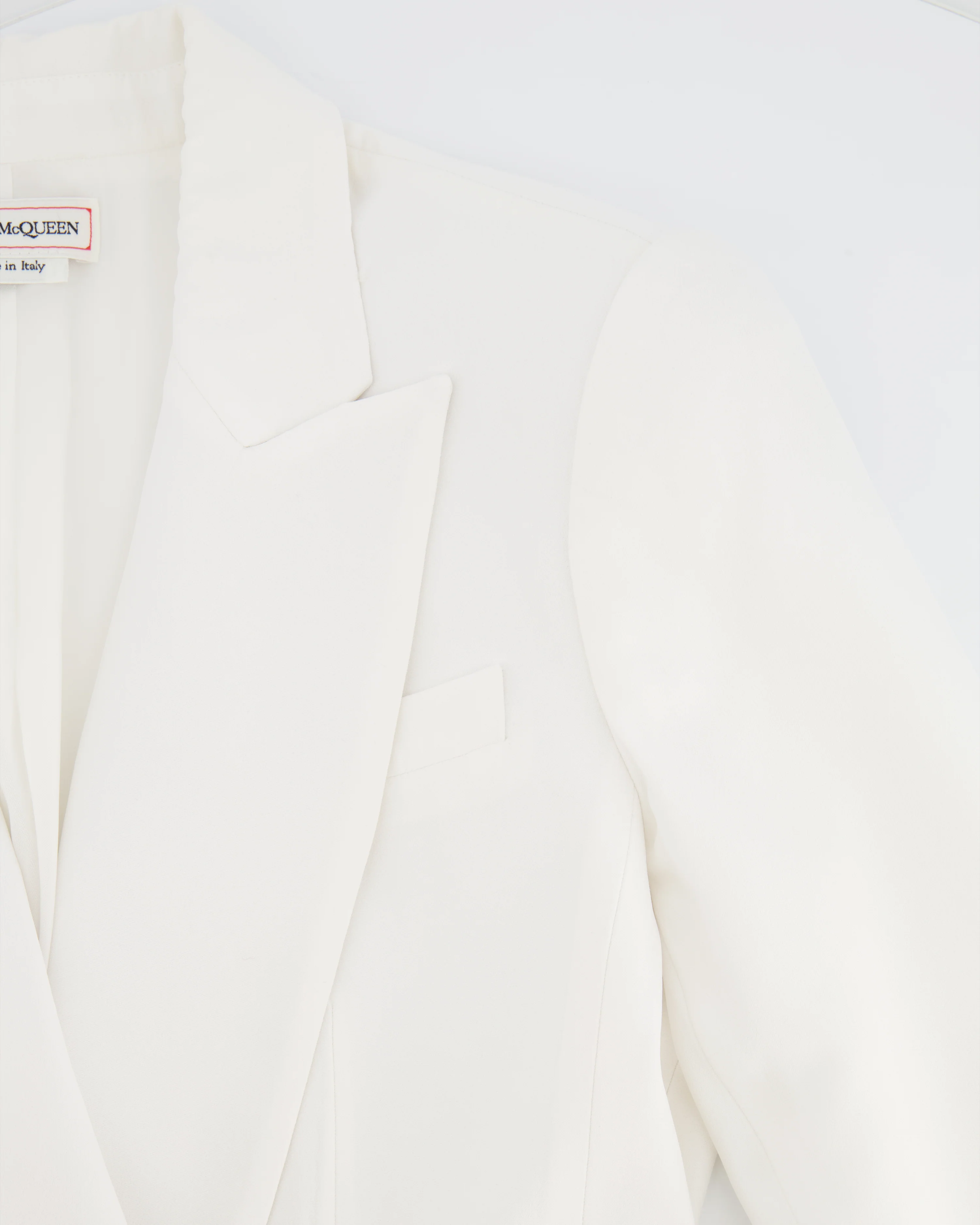 Alexander McQueen White Tailored Blazer with Peplum Hem Size IT 44 (UK 12) - Image 11