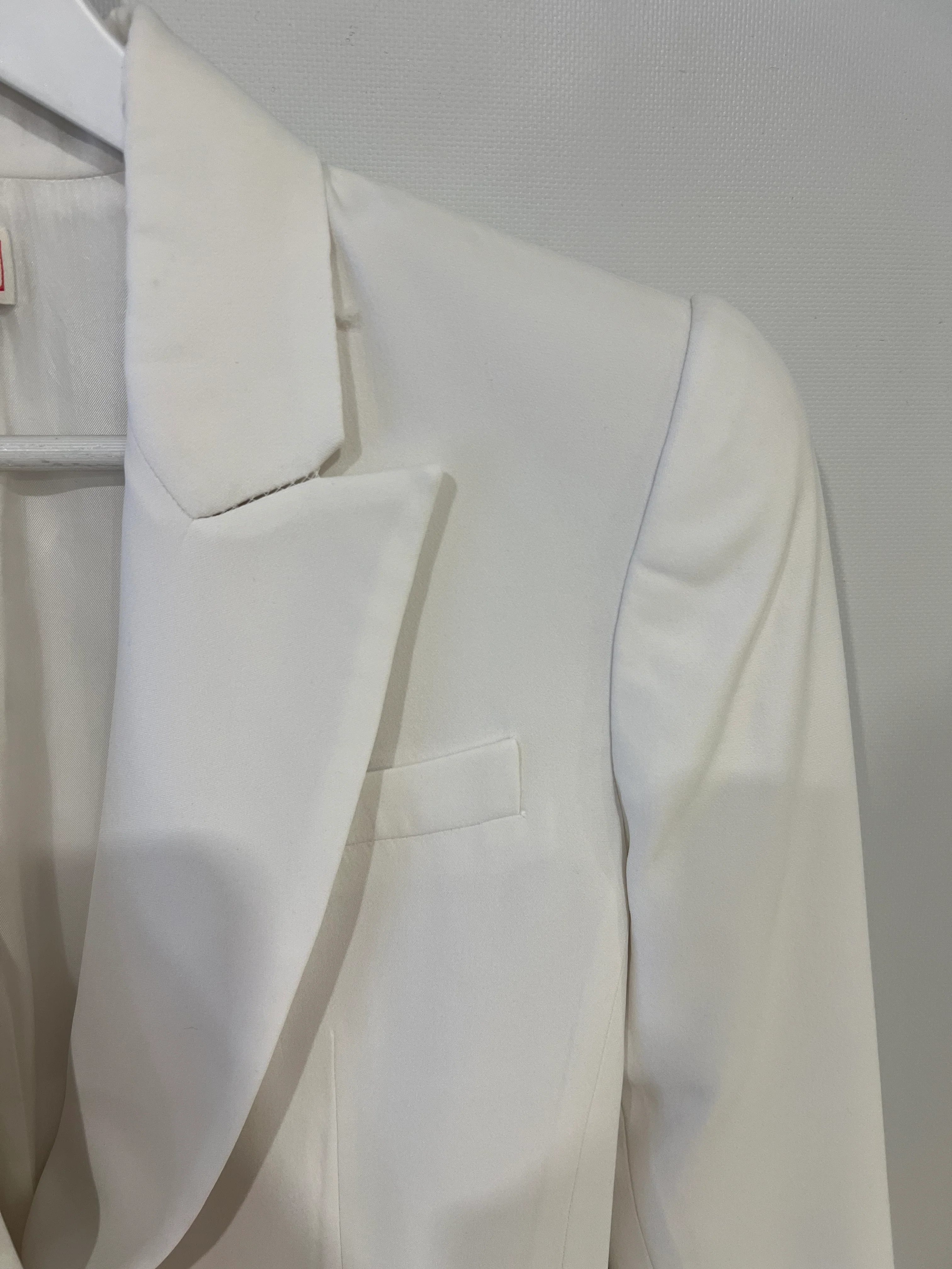 Alexander McQueen White Tailored Blazer with Peplum Hem Size IT 44 (UK 12) - Image 14