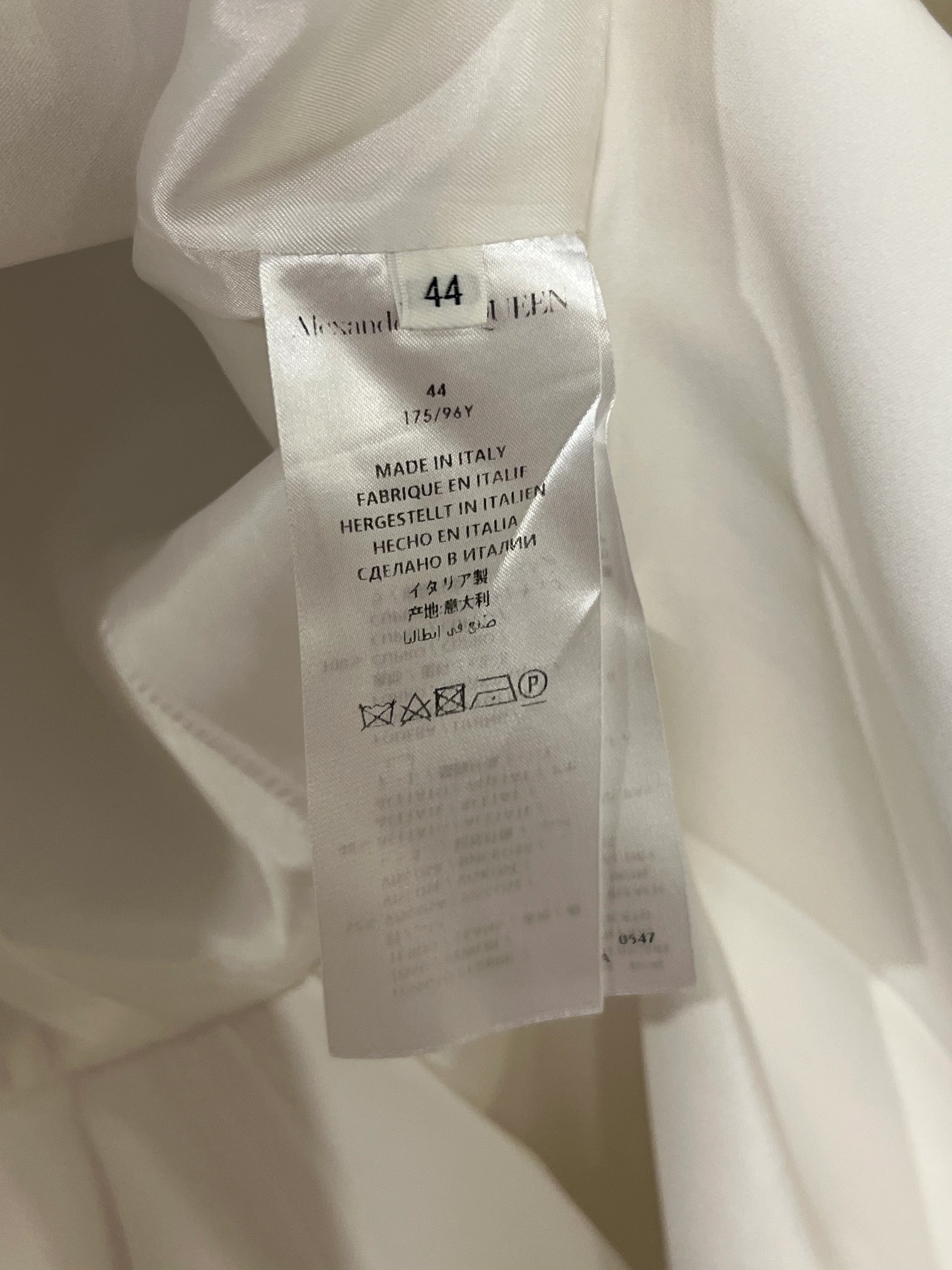 Alexander McQueen White Tailored Blazer with Peplum Hem Size IT 44 (UK 12) - Image 16