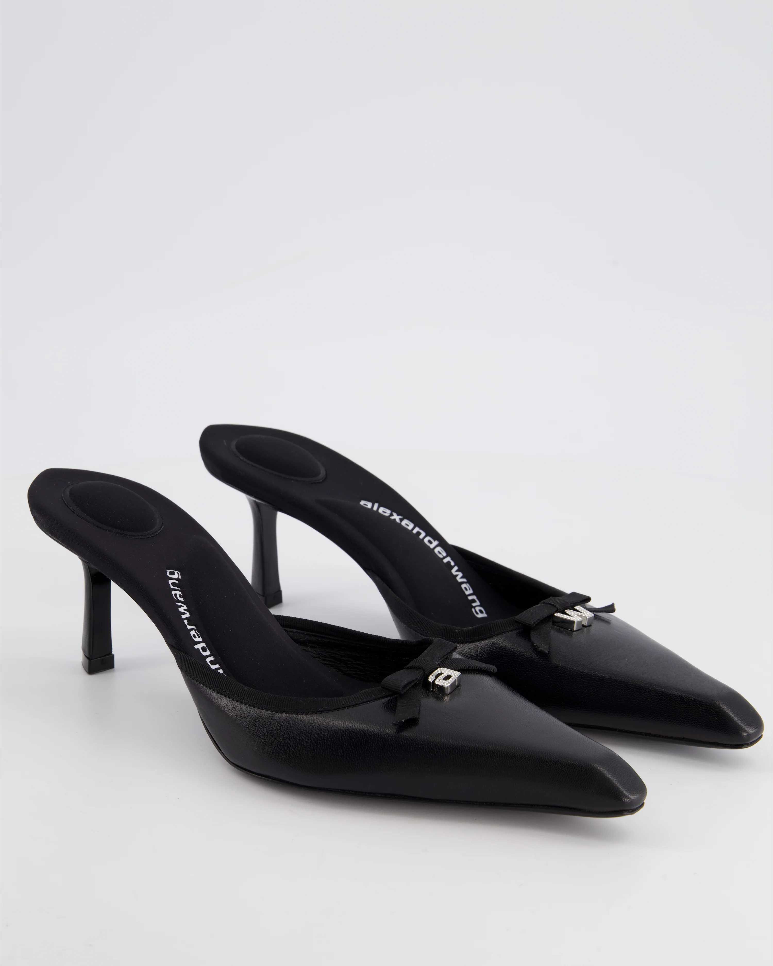 Alexander Wang Black Viola 65 Mules Size EU 37.5 - Image 3