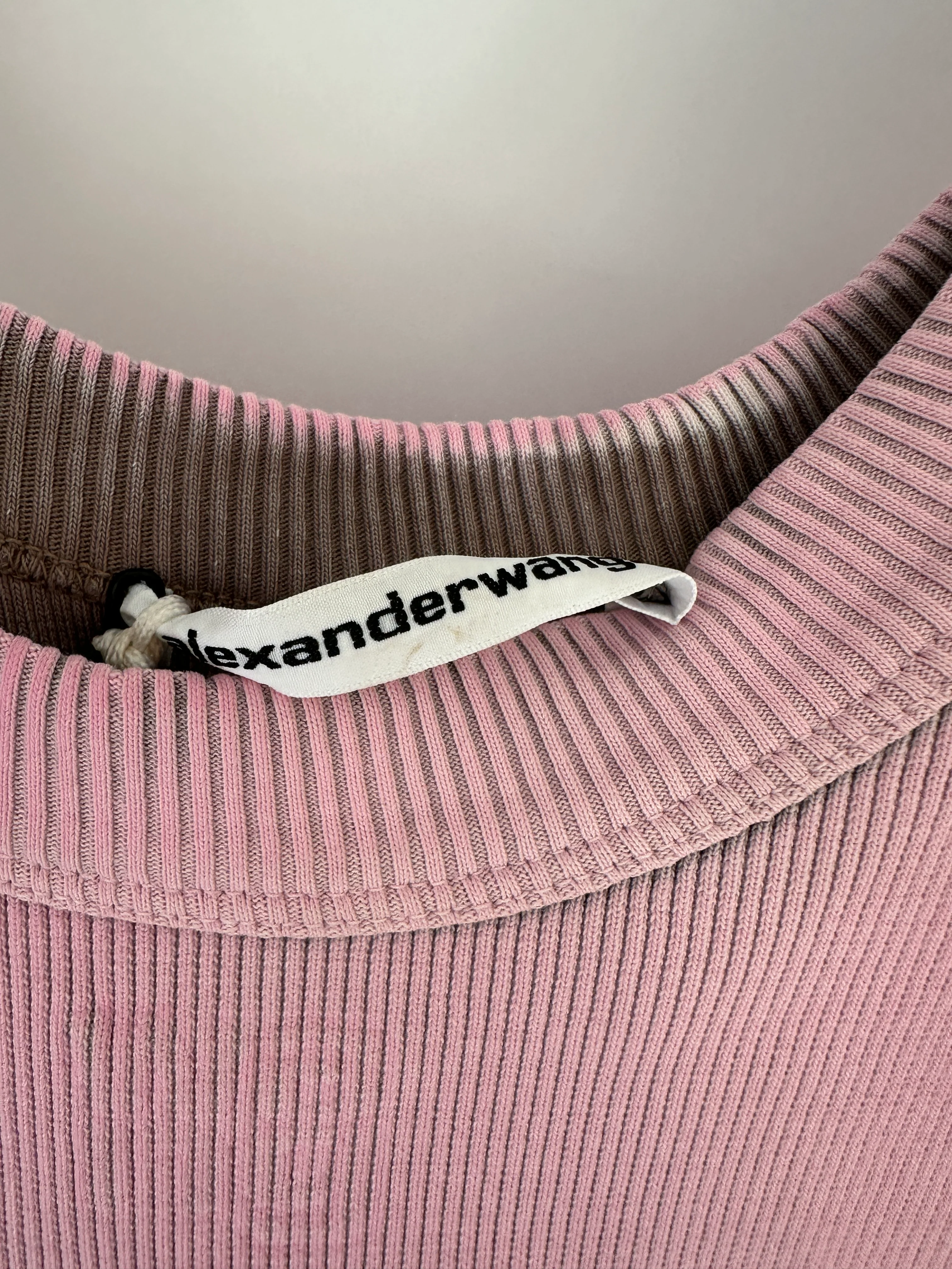 Alexander Wang Washed Pink Tank Dress with Logo Detail Size M (UK 10) - Image 13