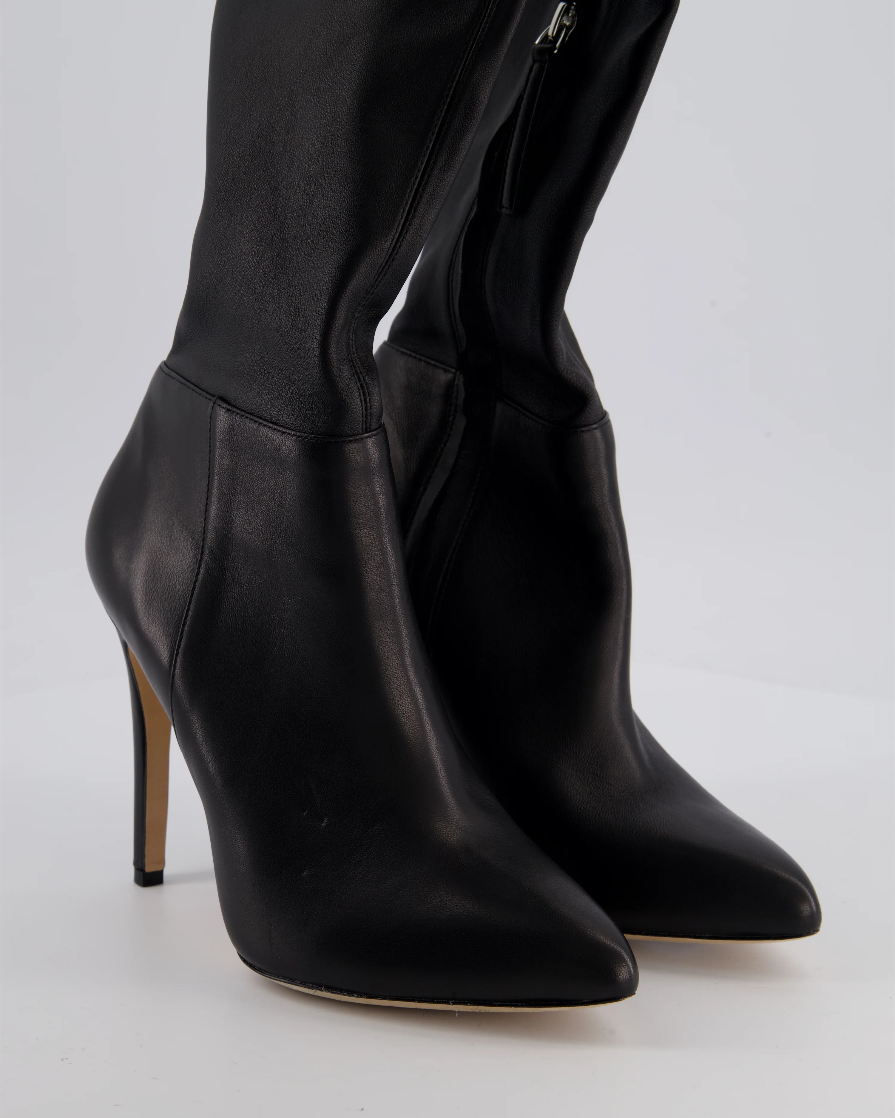 Aminah Abdullah Jillil Azizah Black Calfskin Leather Over-The-Knee Boots Size 38 (8M) RRP £890 - Image 12