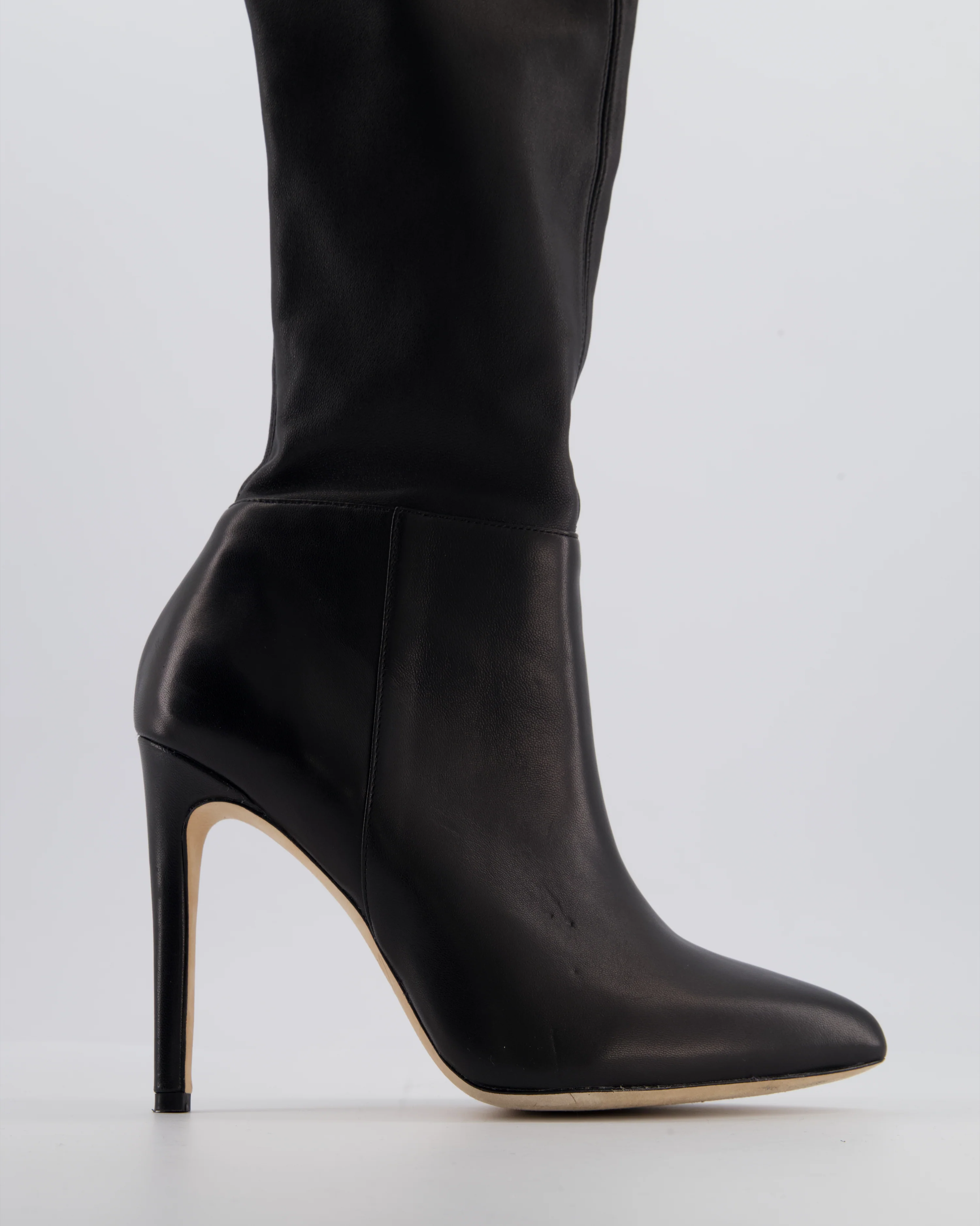 Aminah Abdullah Jillil Azizah Black Calfskin Leather Over-The-Knee Boots Size 38 (8M) RRP £890 - Image 14