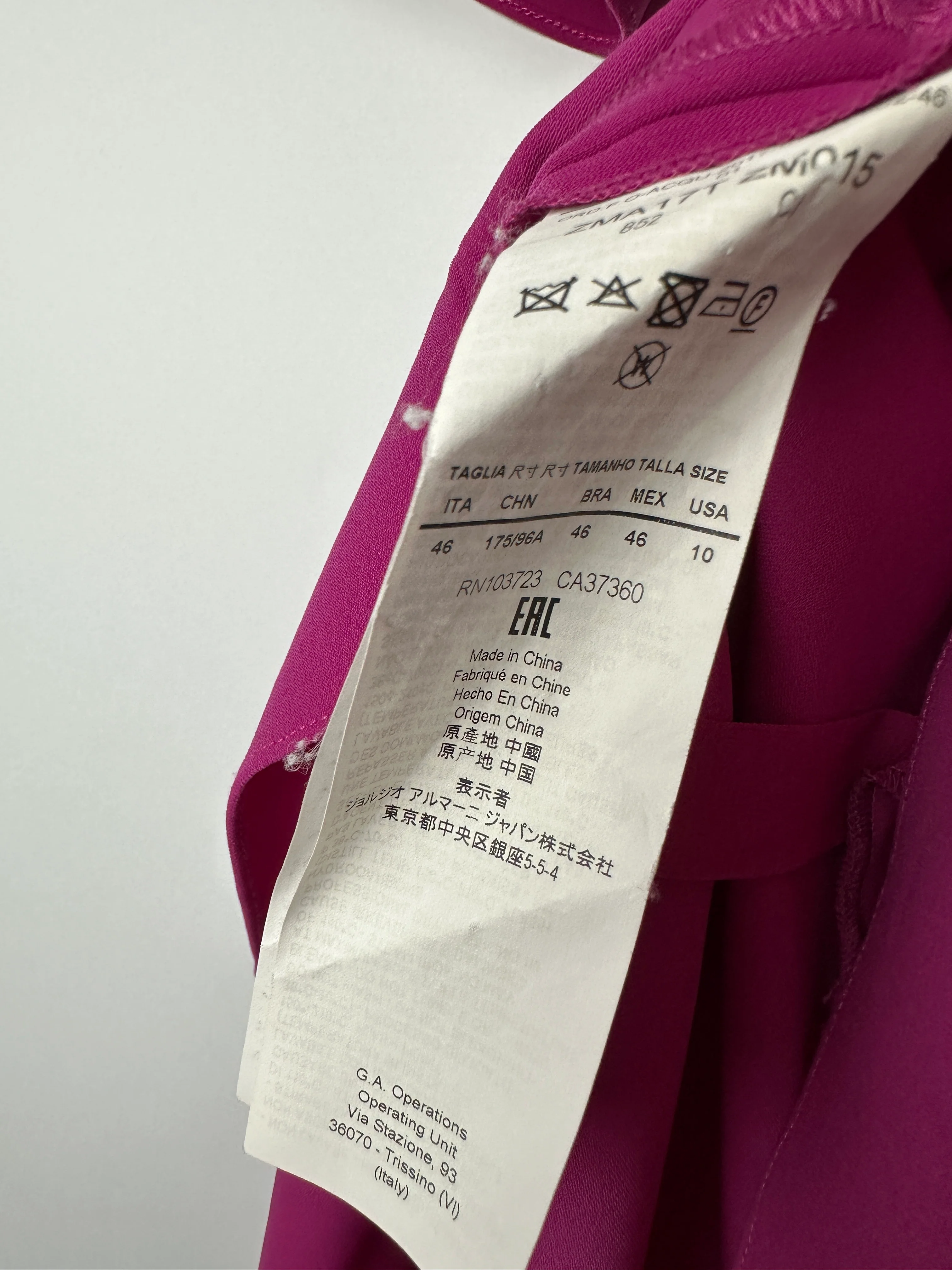 Armani Collezioni Pink Belted Dress Size IT46 (UK 14) - Image 7
