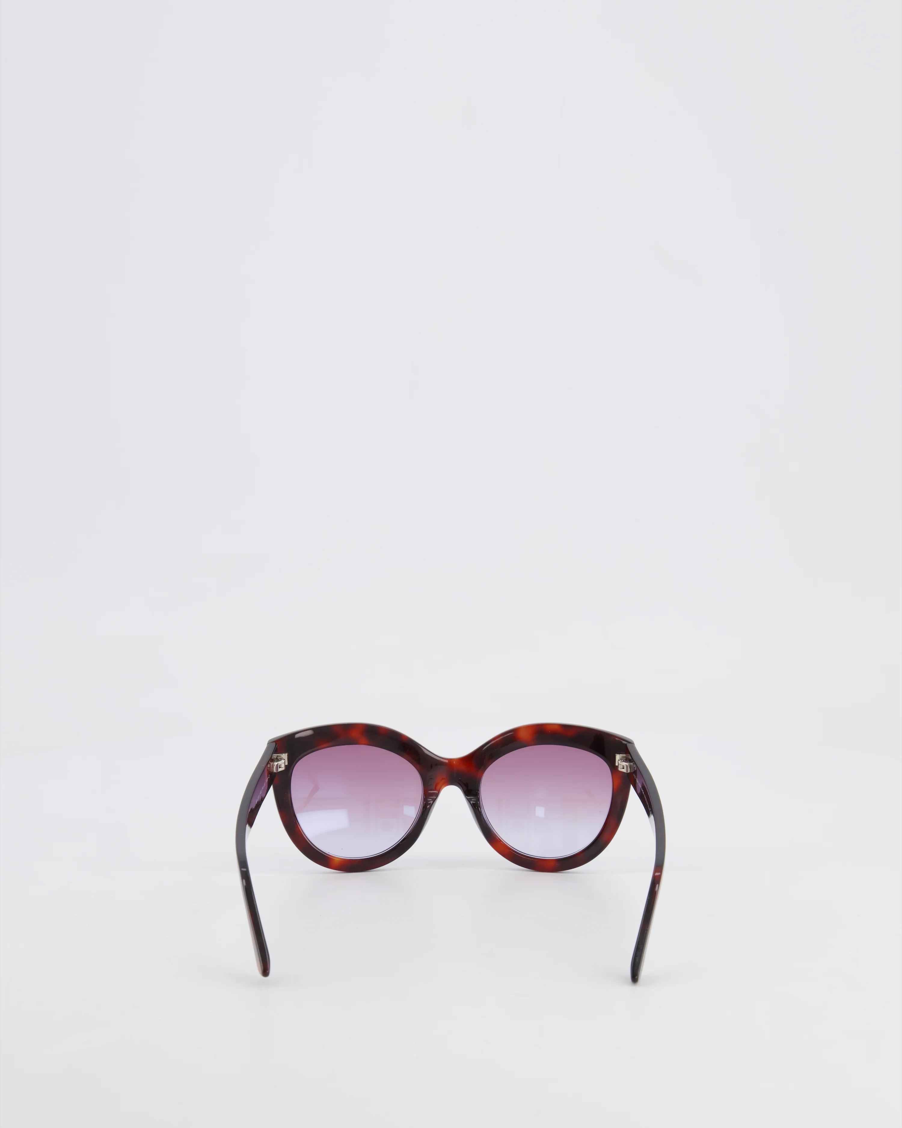 Balenciaga Tortoiseshell Burgundy Sunglasses with Small Engraved Logo Detail - Image 6