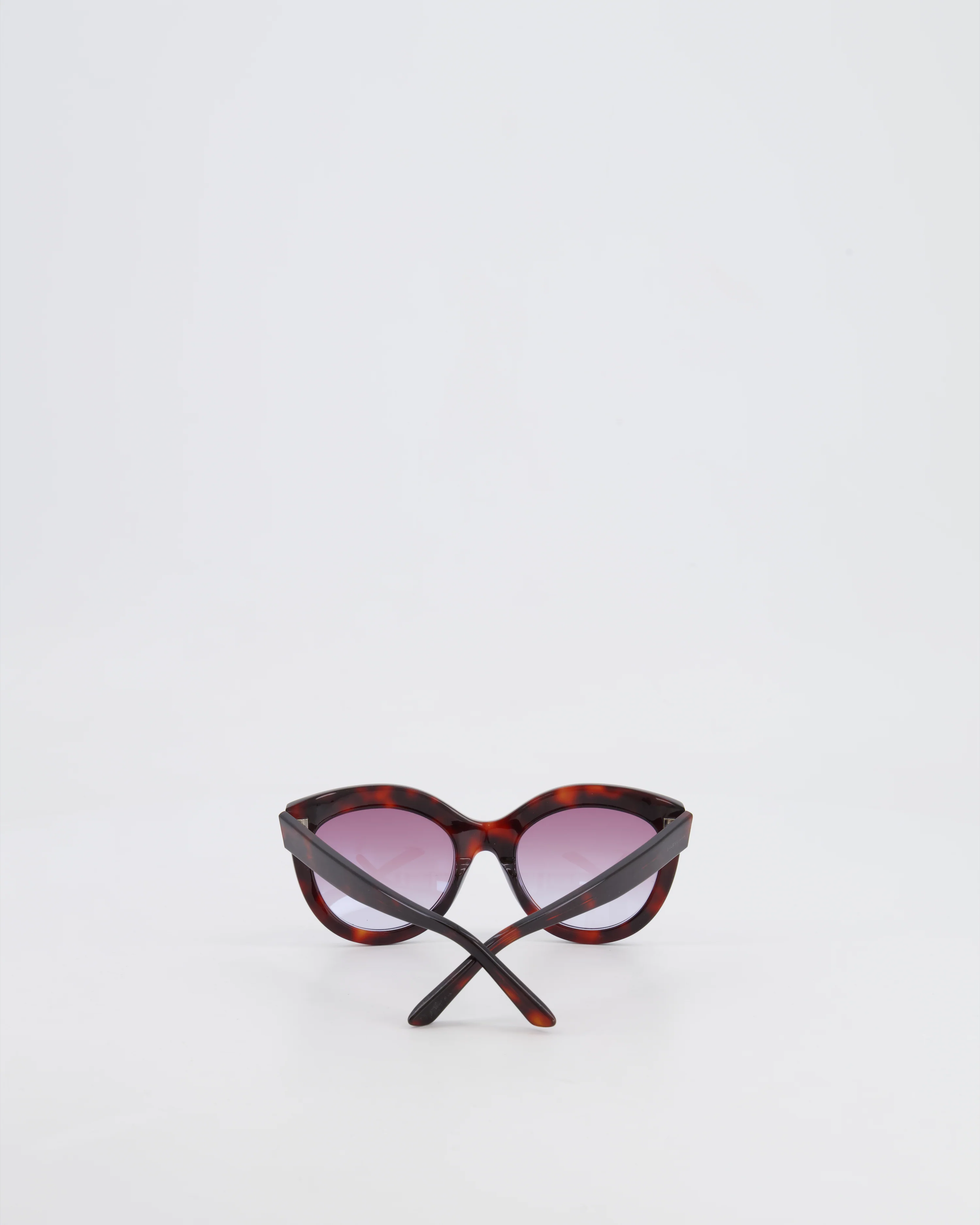 Balenciaga Tortoiseshell Burgundy Sunglasses with Small Engraved Logo Detail - Image 7