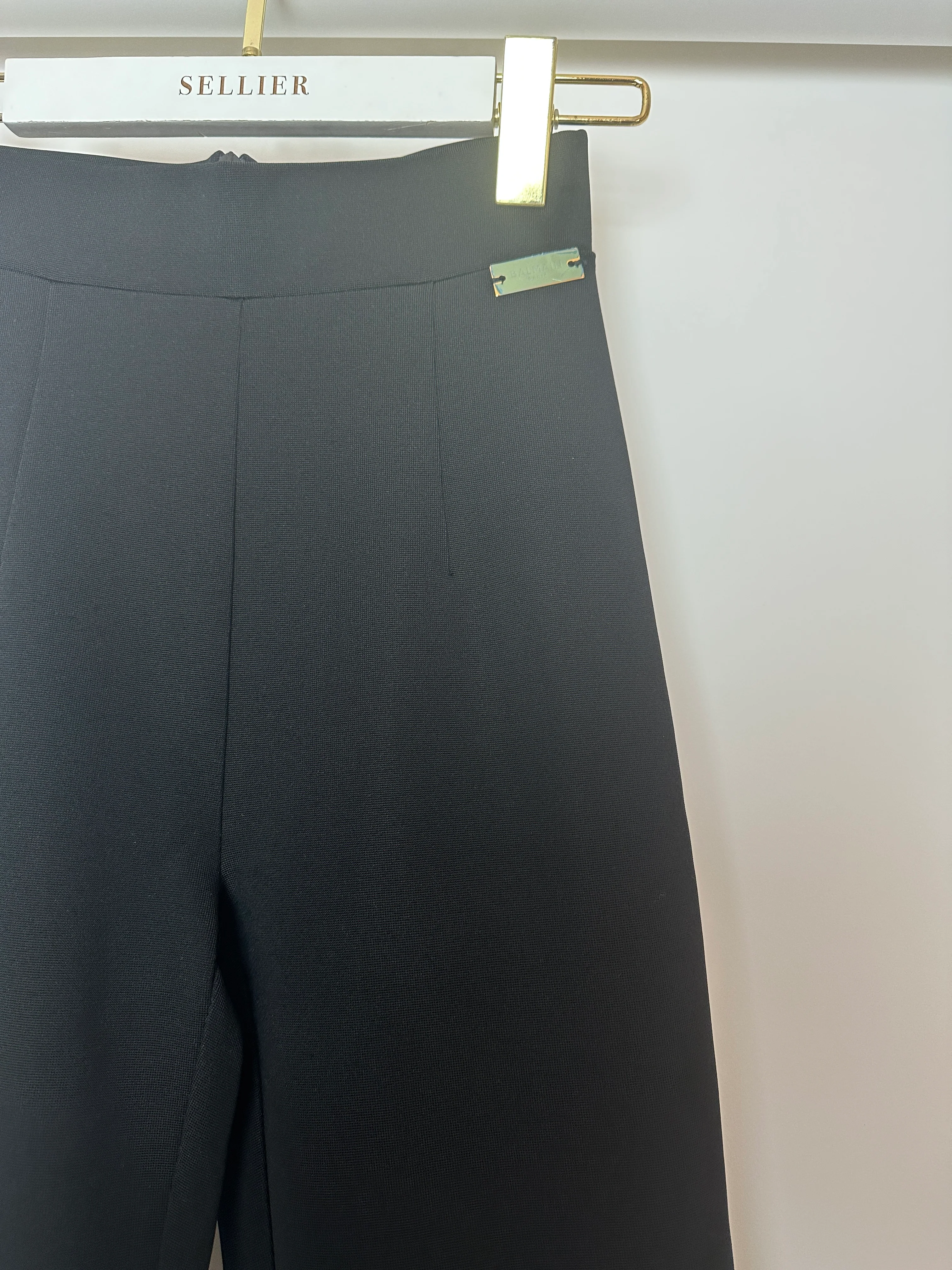 Balmain Black Knit Stirrup Leggings Size XS (UK 4-6) - Image 6