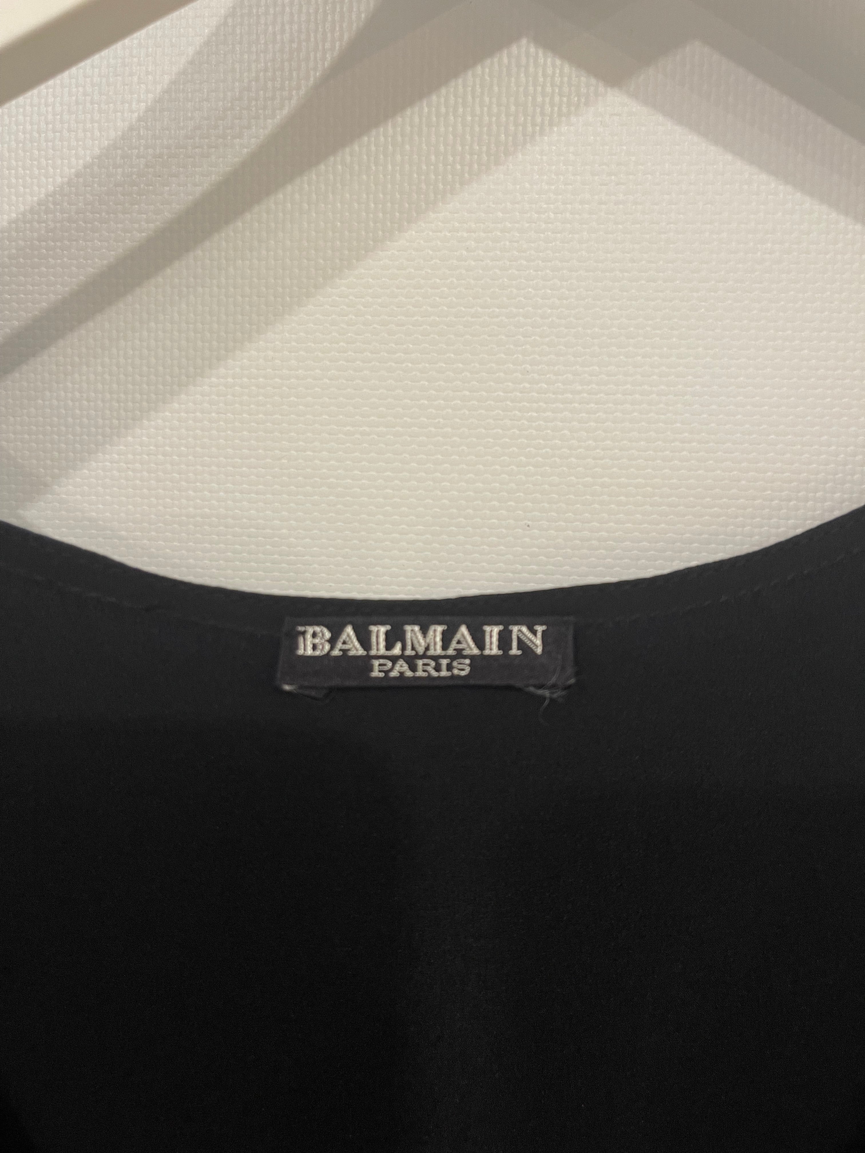 Balmain Black Sleeveless Top with Embellishment Detail FR 36 (UK 8) - Image 8