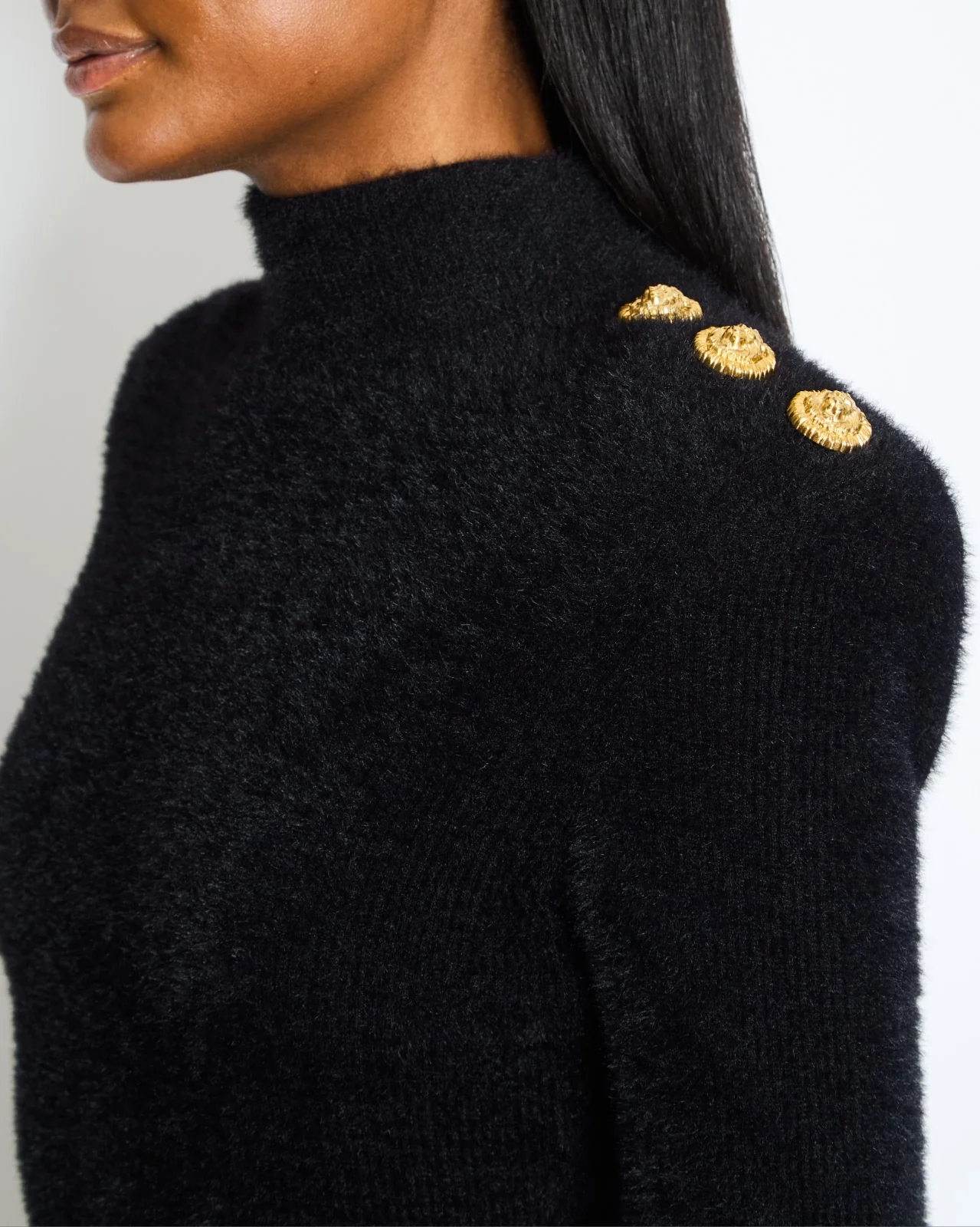 Balmain Black Open-Back Knitted Maxi Dress with Button Detail Size FR 36 (UK 8) RRP £2,225 - Image 4