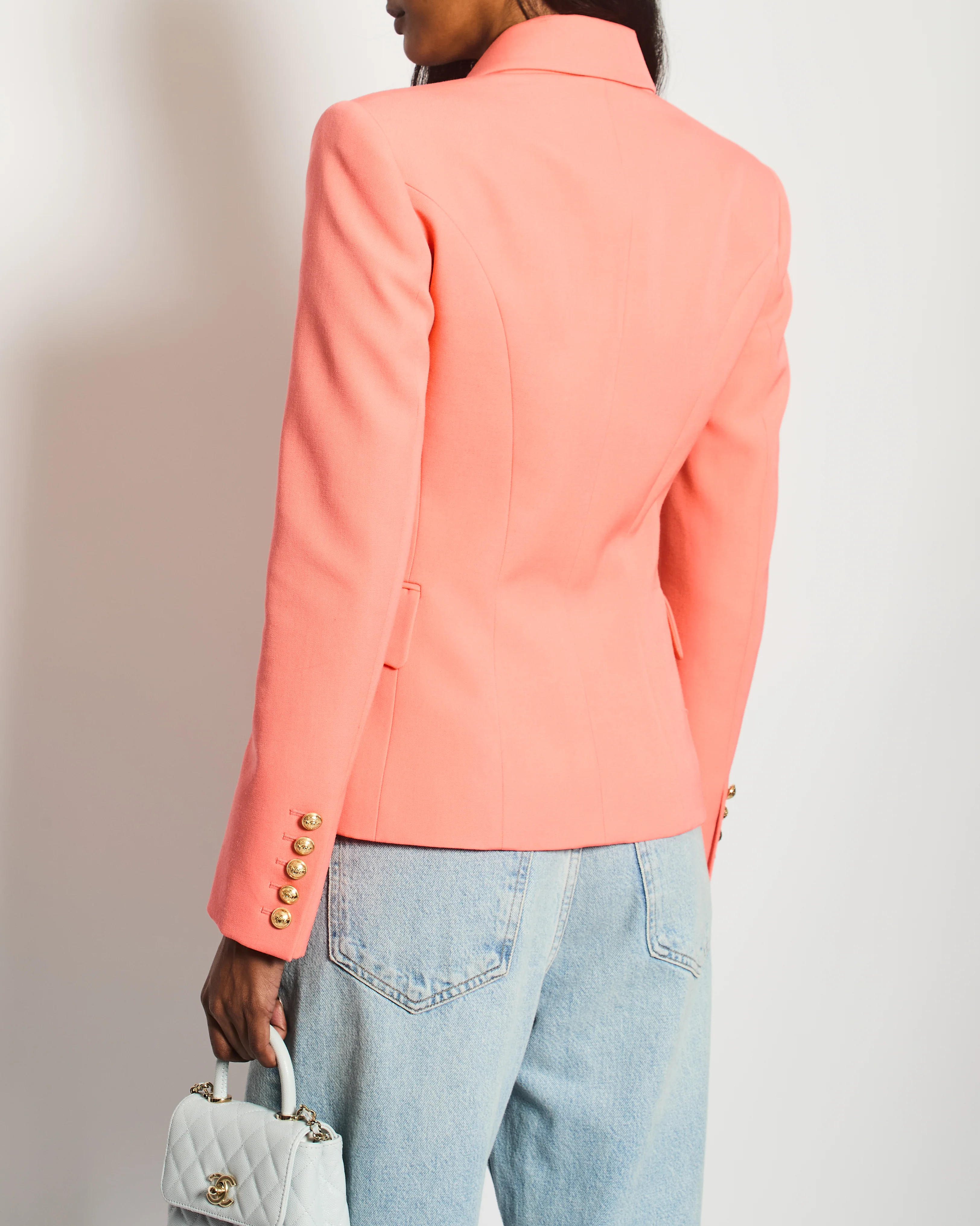Balmain Coral Double Breasted Blazer Size FR 34 (UK 6) - Image 3