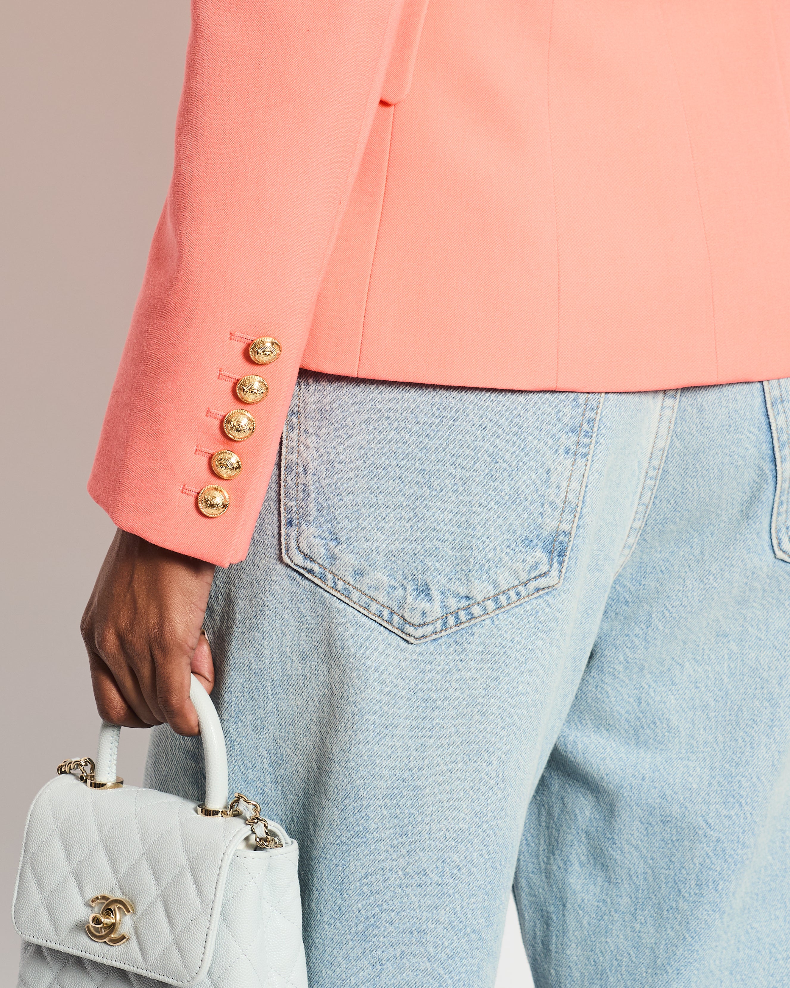 Balmain Coral Double Breasted Blazer Size FR 34 (UK 6) - Image 4