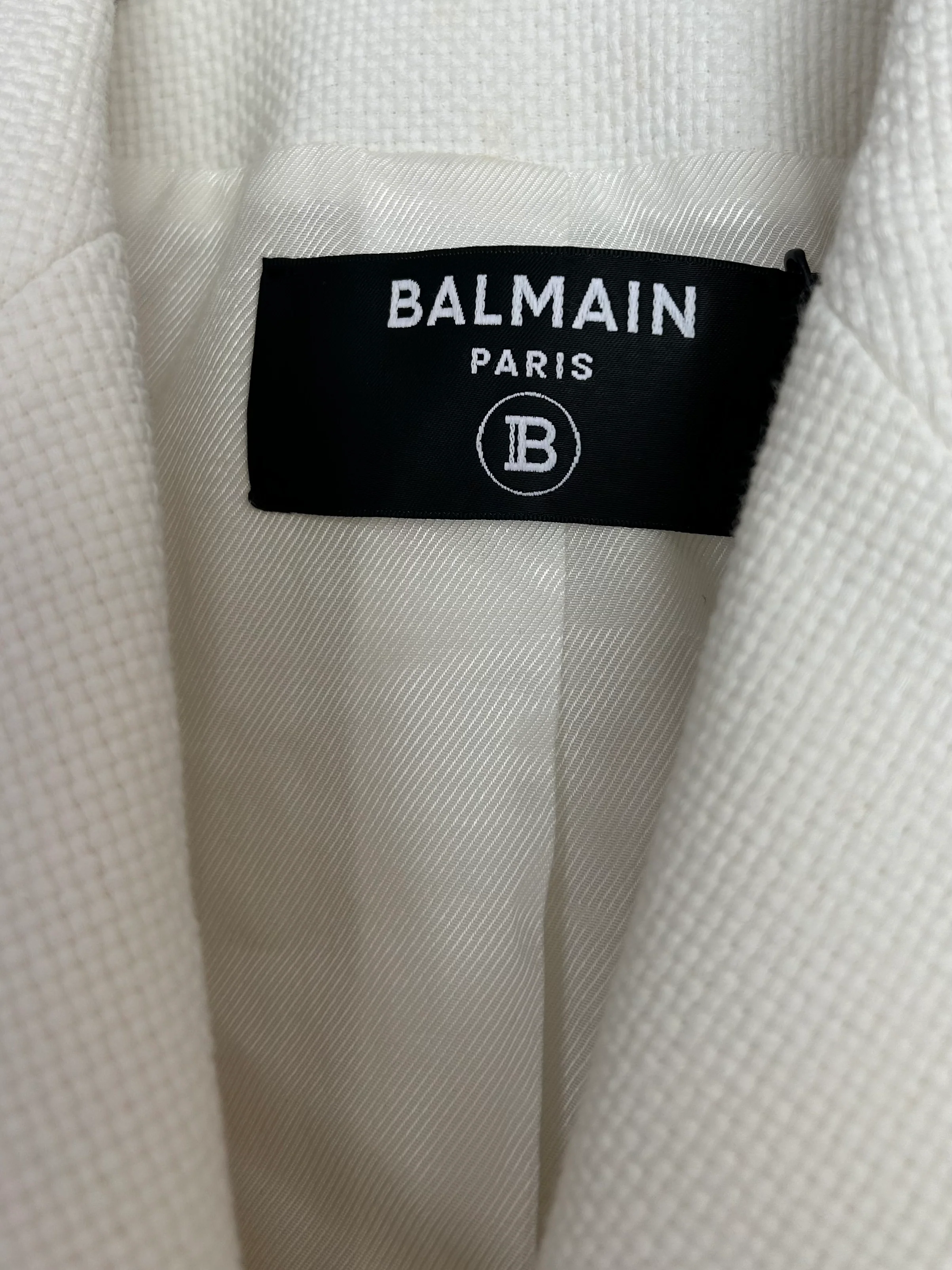 Balmain White Double Breasted Blazer Size FR 34 (UK 6) - Image 14