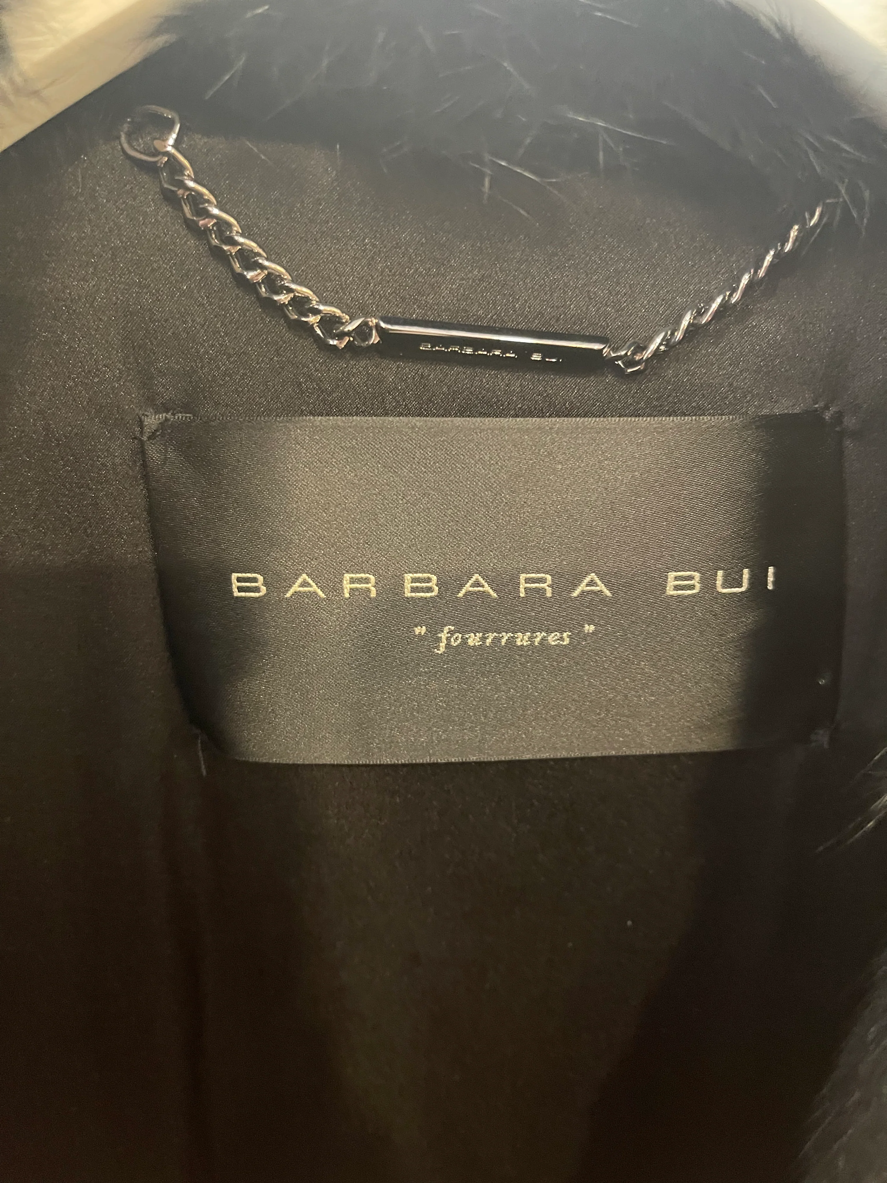 Barbara Bui Black Lambskin Leather and Fur Long Coat Size FR 36 (UK 8) RRP £3,500 - Image 7