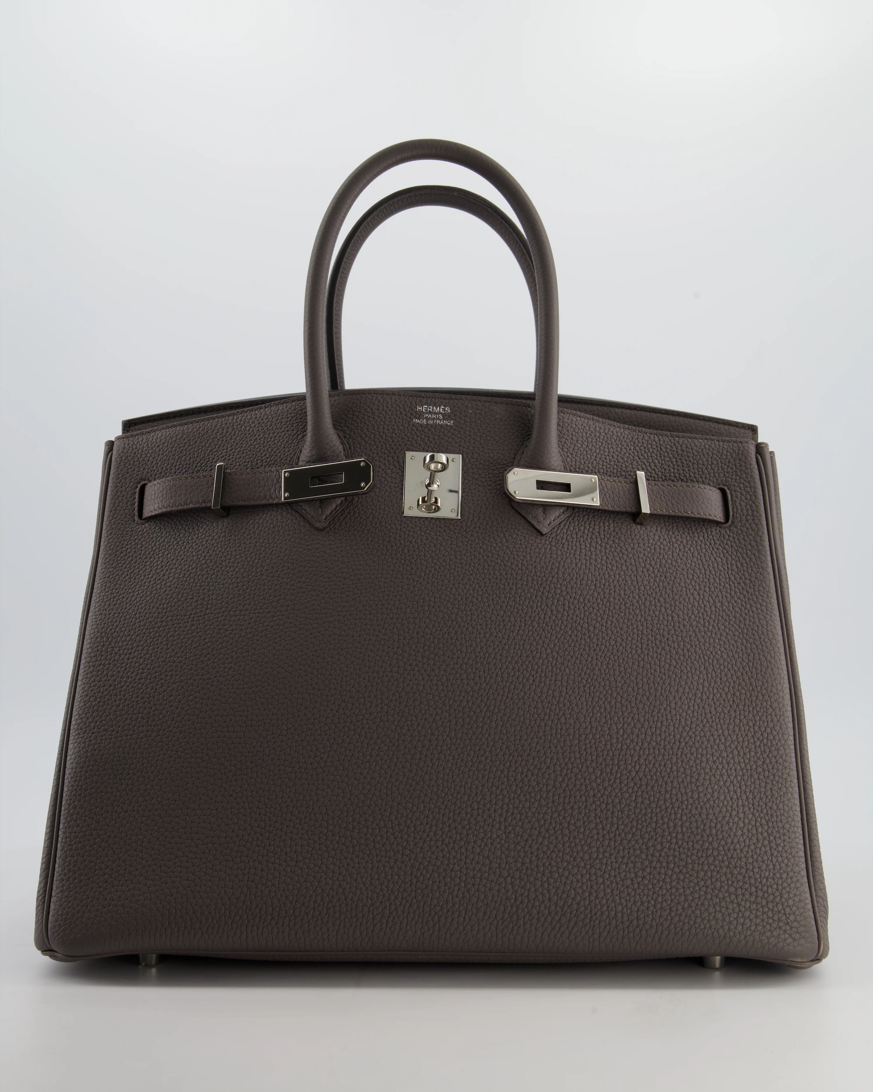 Hermès Birkin 35 Retourne Bag in Gris Etain Togo Leather with Palladium Hardware - Image 2